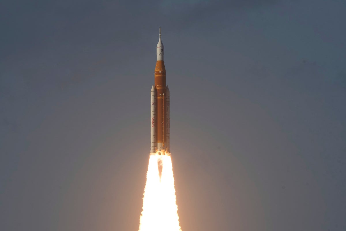 Artemis II mission launched as Nasa astronauts head for the Moon for first time in over 50 years