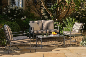 George at Asda grey and white stripe Cotswold outdoor sofa set