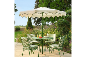 George at Asda riviera green and white stripe six-piece patio set