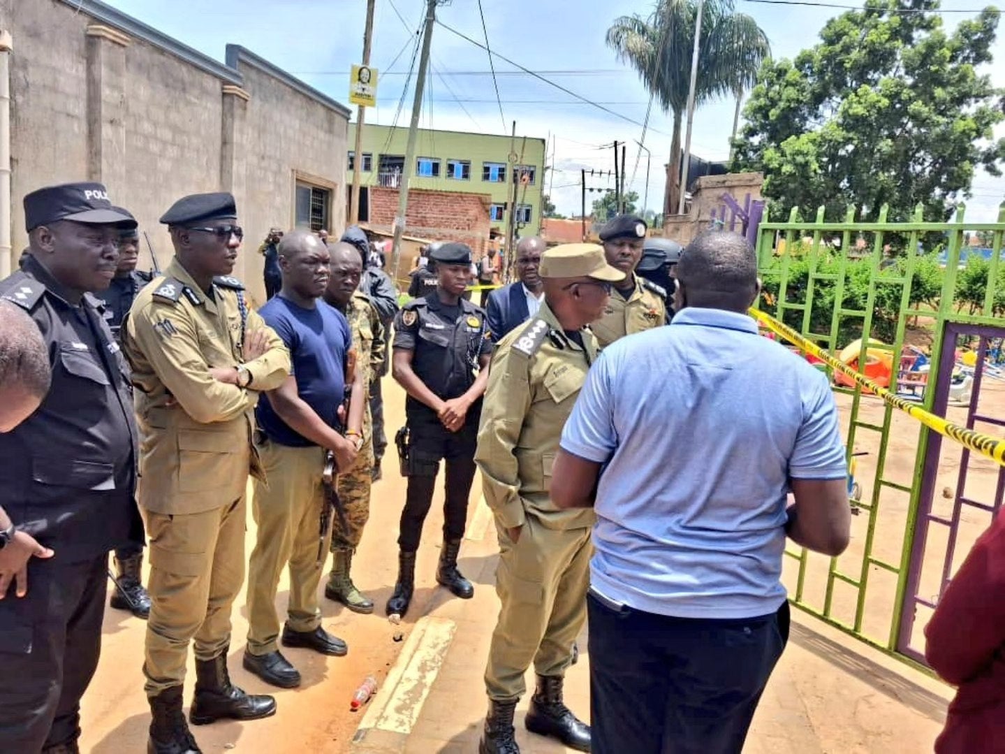 Uganda Police Force at the scene