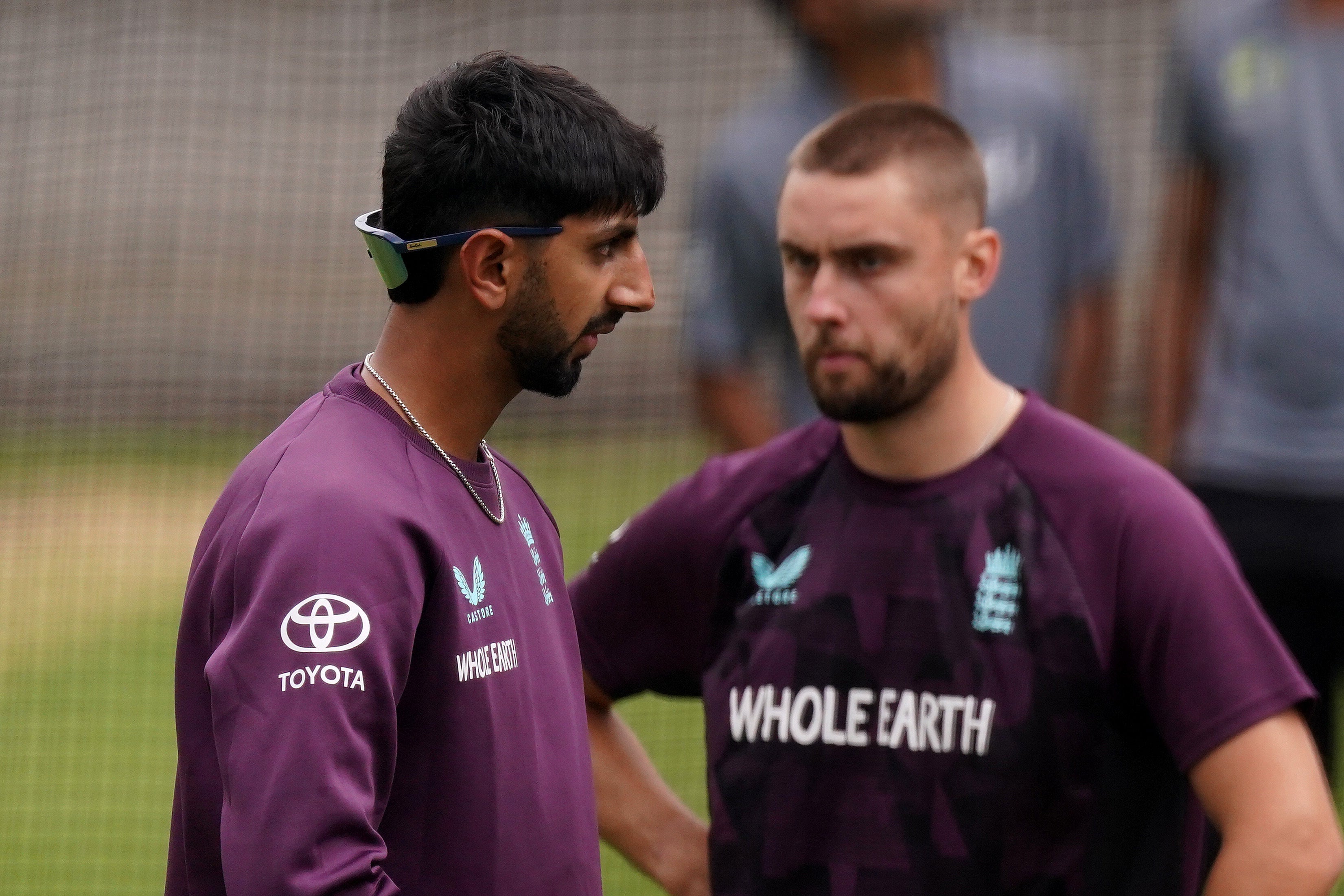 Will Jacks, right, was England’s spinner in four Ashes Tests (Robbie Stephenson/PA)