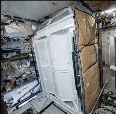 The toilet is the first designed for a mission to deep space. It has a door, somewhat like these stalls which were designed for the International Space Station