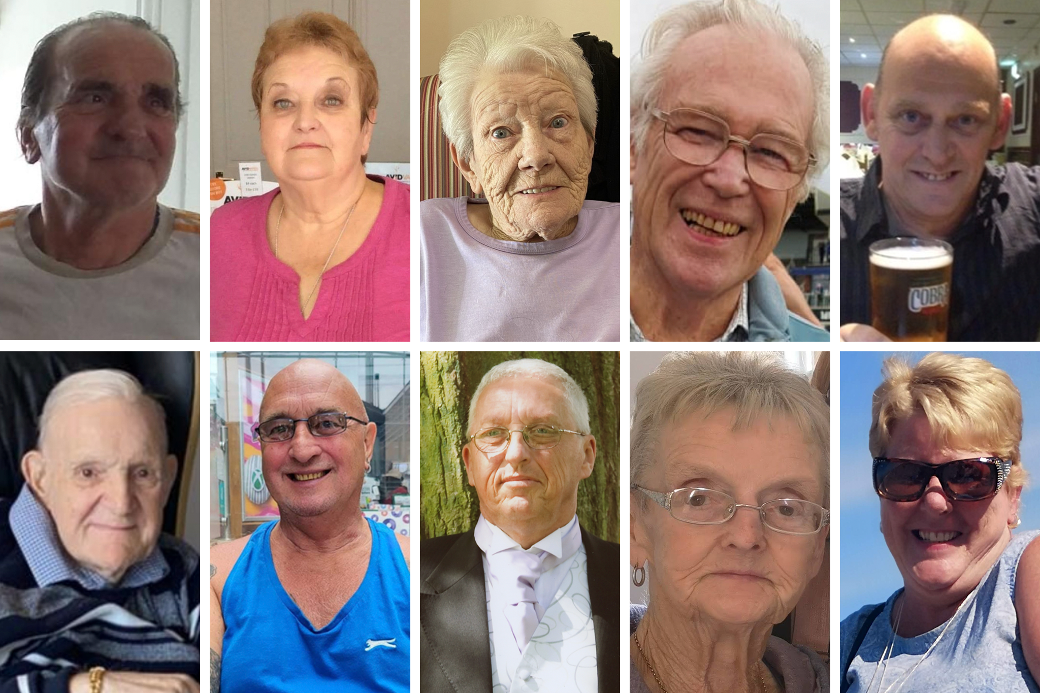 Some of Bush’s victims, clockwise from top left: Stephen Perrins,  Susan Gorbutt, Shirley Wright, Norman Bridger, Paul Hemingway, Mark Hotham, Raymond Dagnall, Peter Moody, Mary Rhodes, Muriel Winning (Humberside Police/PA)