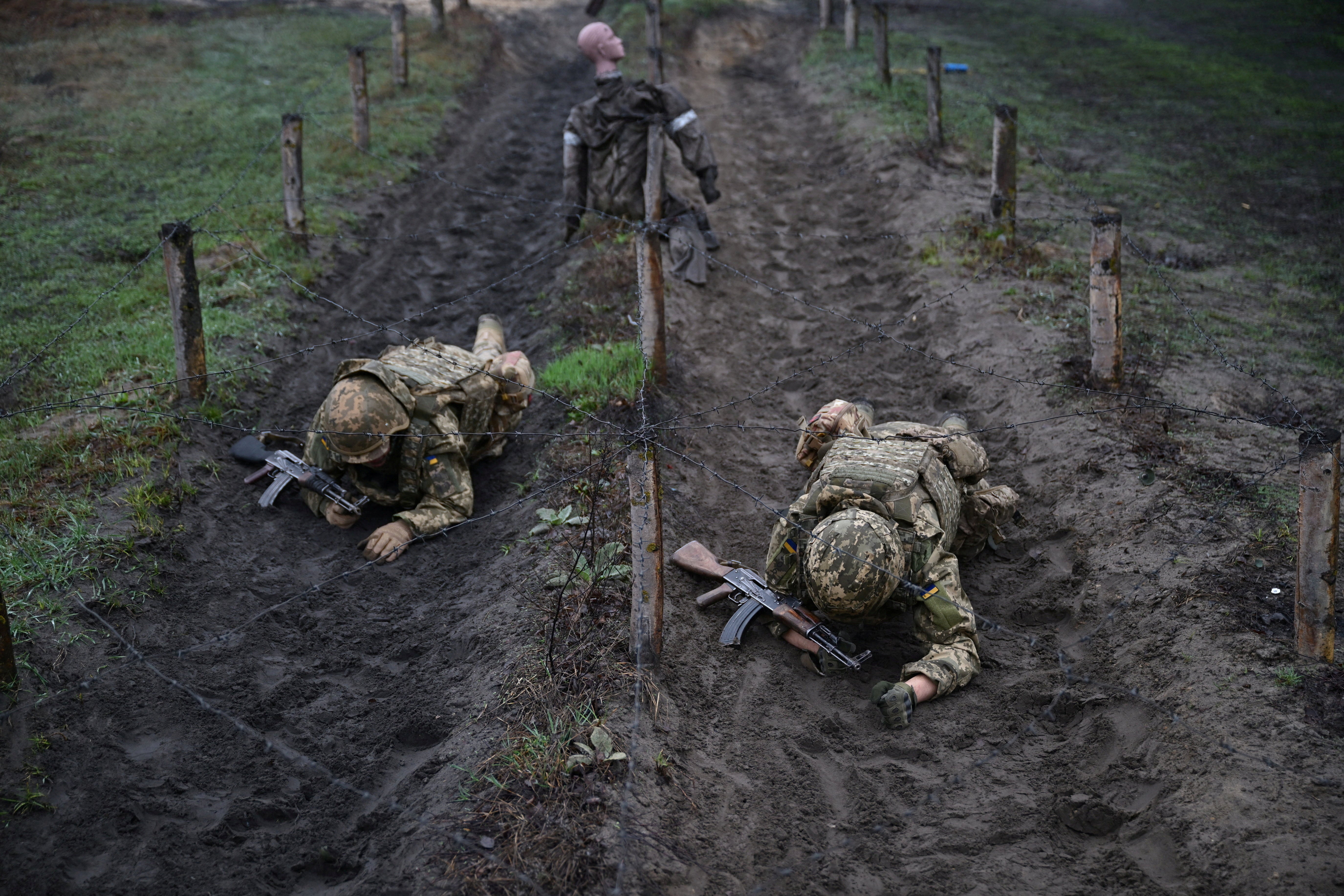 New recruits of the Ukrainian Armed Forces attend a military training, amid Russia's attack on Ukraine, at an unknown location in Ukraine 31 March 2026