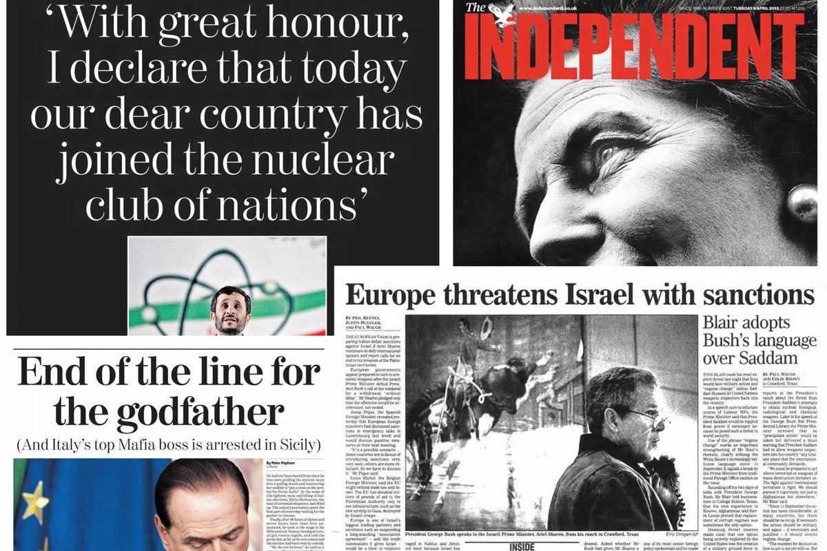 This Week in History: Iran goes nuclear, Princess Diana’s historic handshake and the fall of Sicily’s godfather This Week in History: Iran goes nuclear, Princess Diana’s historic handshake and the fall of Sicily’s godfather