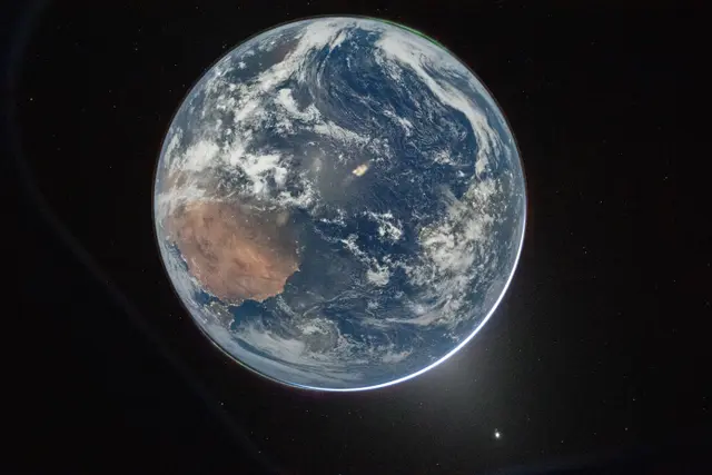 <p>La vista de la Tierra que ha contemplado la tripulación</p>