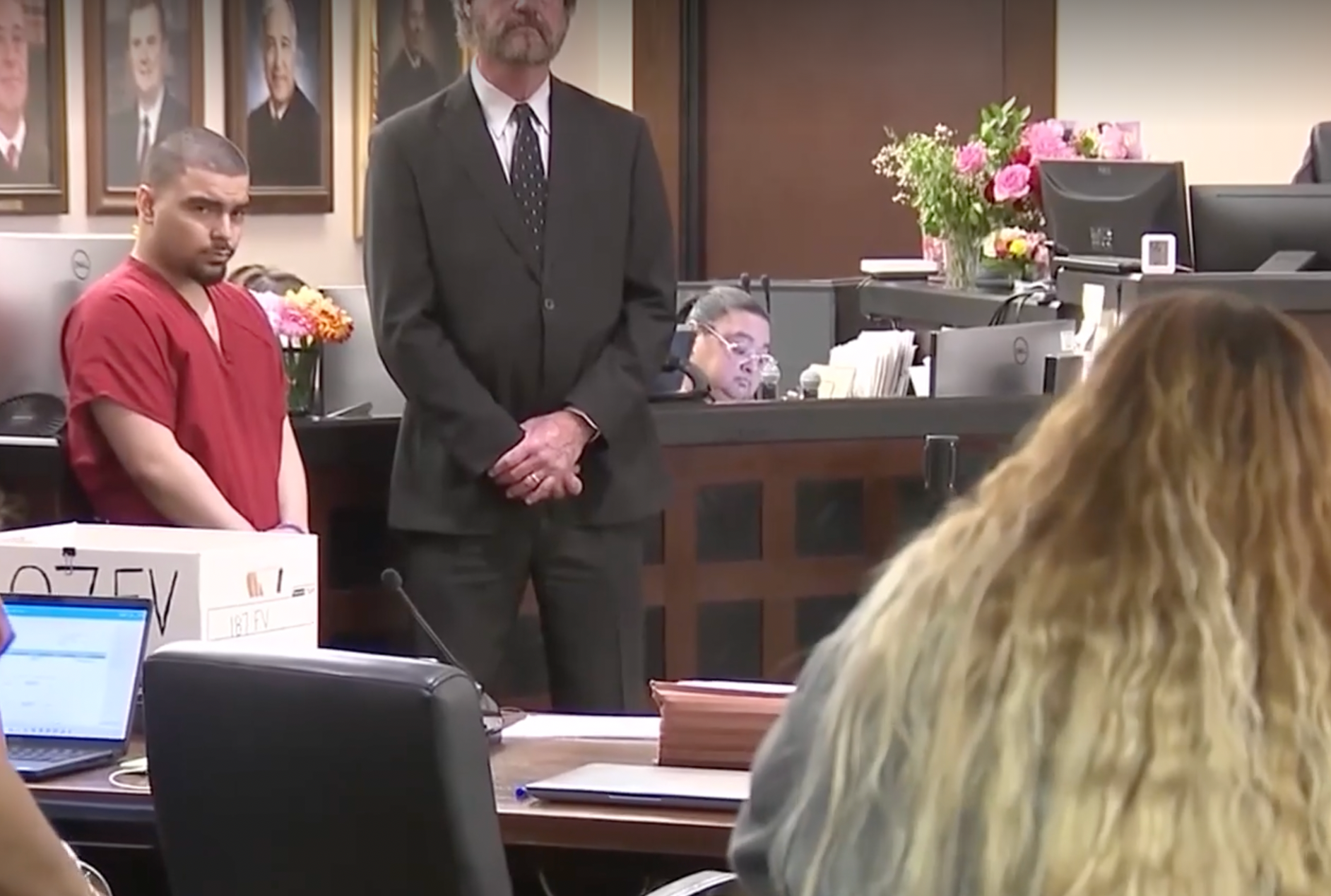 Carrillo listens as the victims’ heartbroken family as they give impact statements during his sentencing