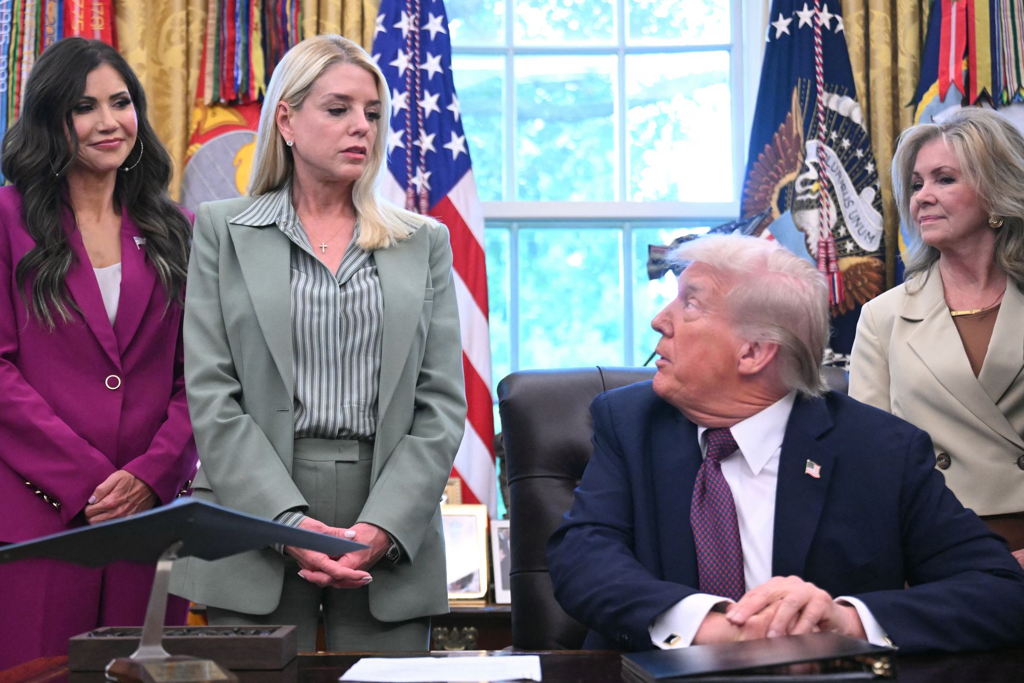 Homeland security secretary Kristi Noem and attorney general Pam Bondi both left Trump’s administration earlier this year