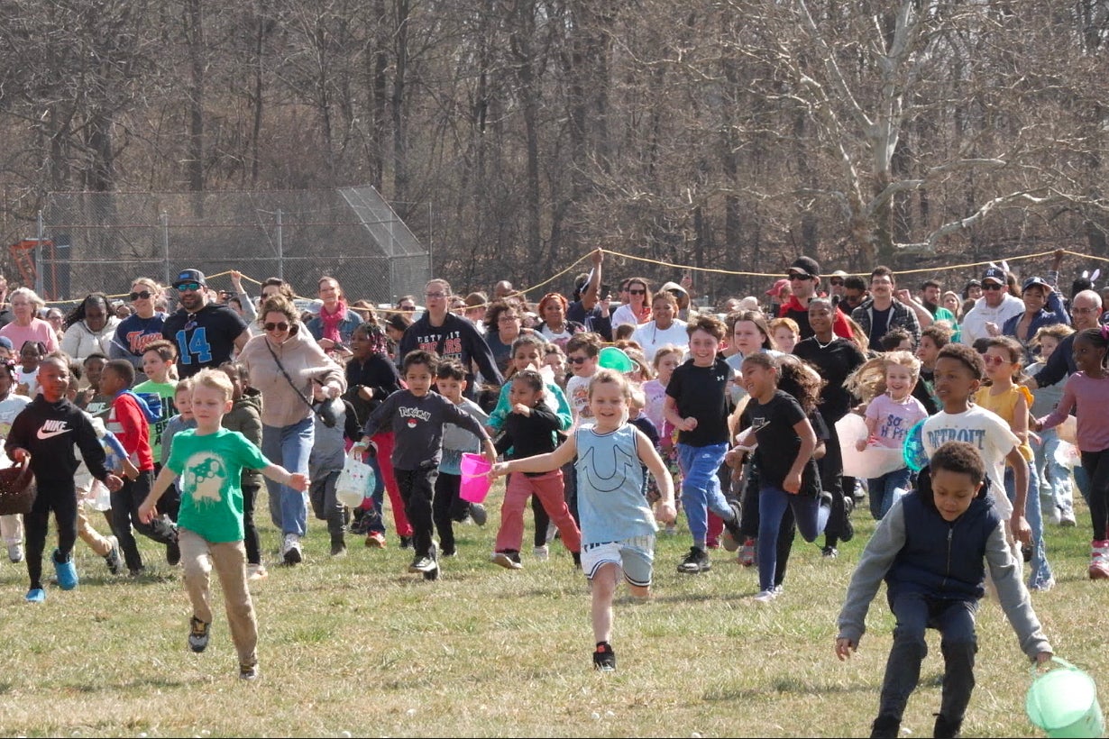 The annual Marshmallow Drop, hosted by Wayne County Parks, took place two hours apart in Trenton
