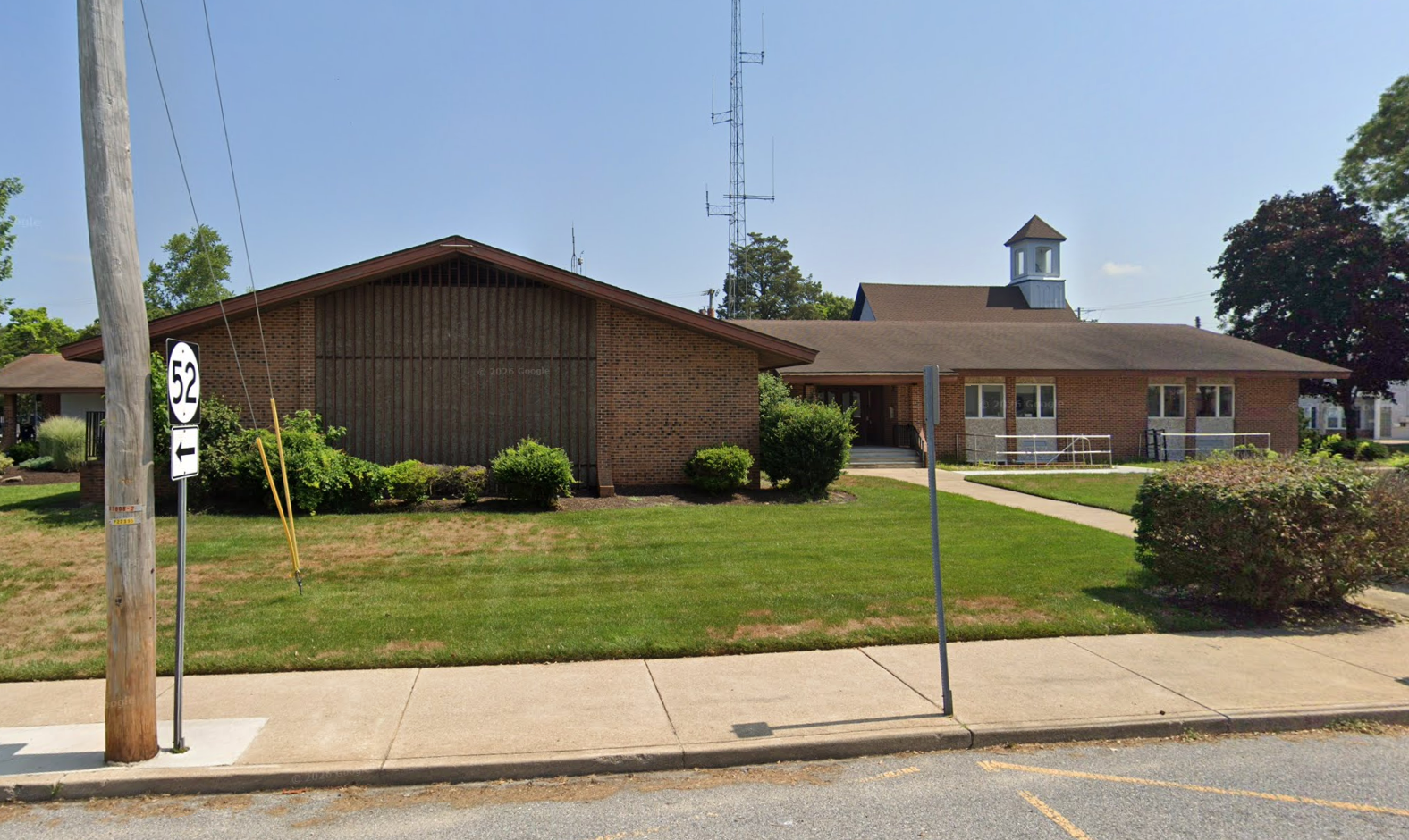 Stebbins was arrested by the Somers Point Police Department [pictured] and is currently being held in the Atlantic County Justice Facility. He is due to appear in court Monday morning