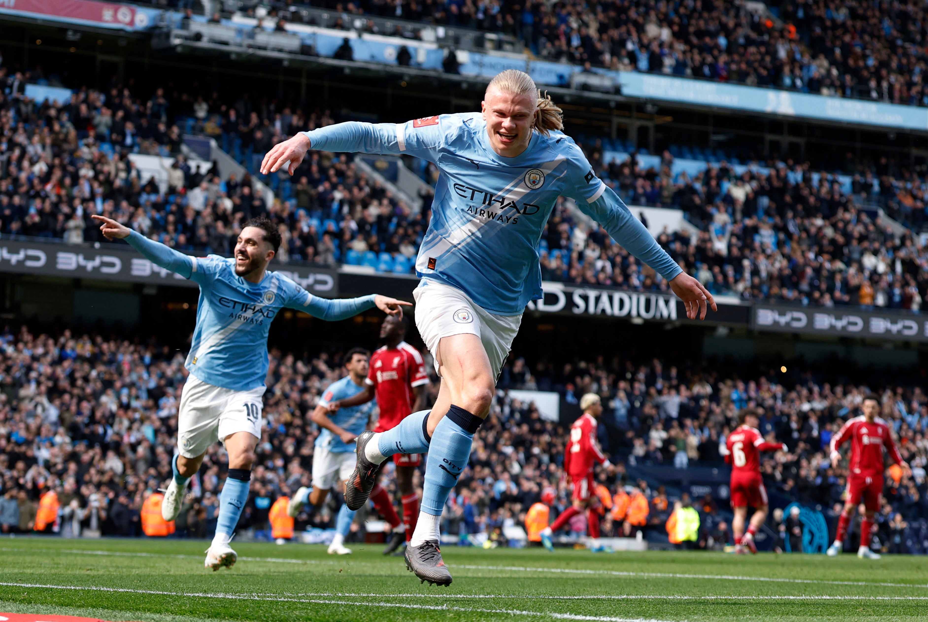 Manchester City vs Liverpool LIVE: Latest score and updates as Semenyo adds third in FA Cup quarter-final after Haaland's double | The Independent