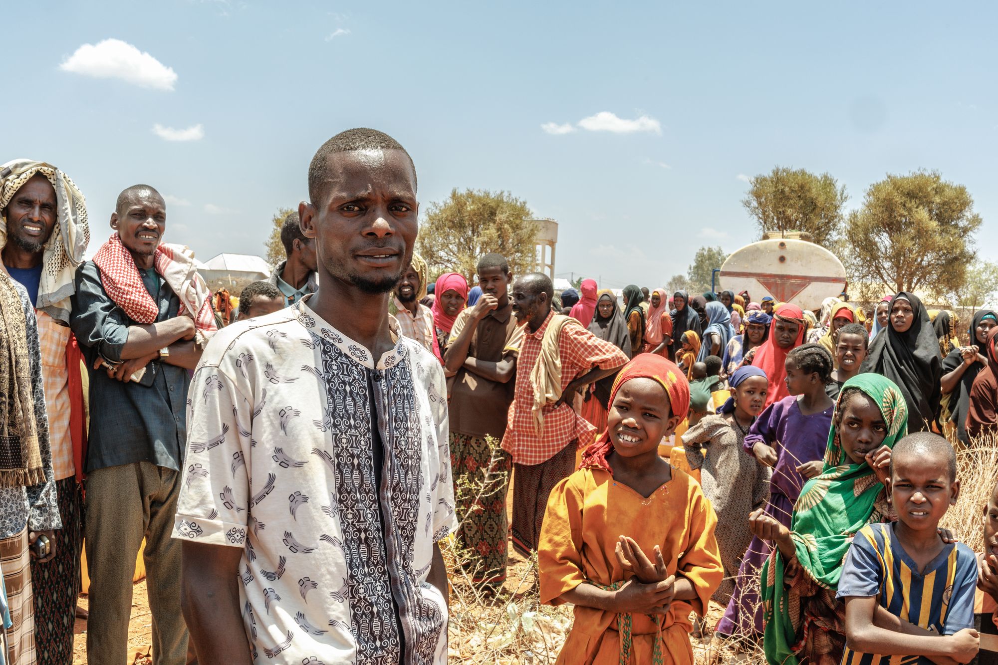 According to Adan Adan Abdi, a sub-camp leader of around 50 people, the water delivery was the only aid that had been received for several days (Mercy Corps)