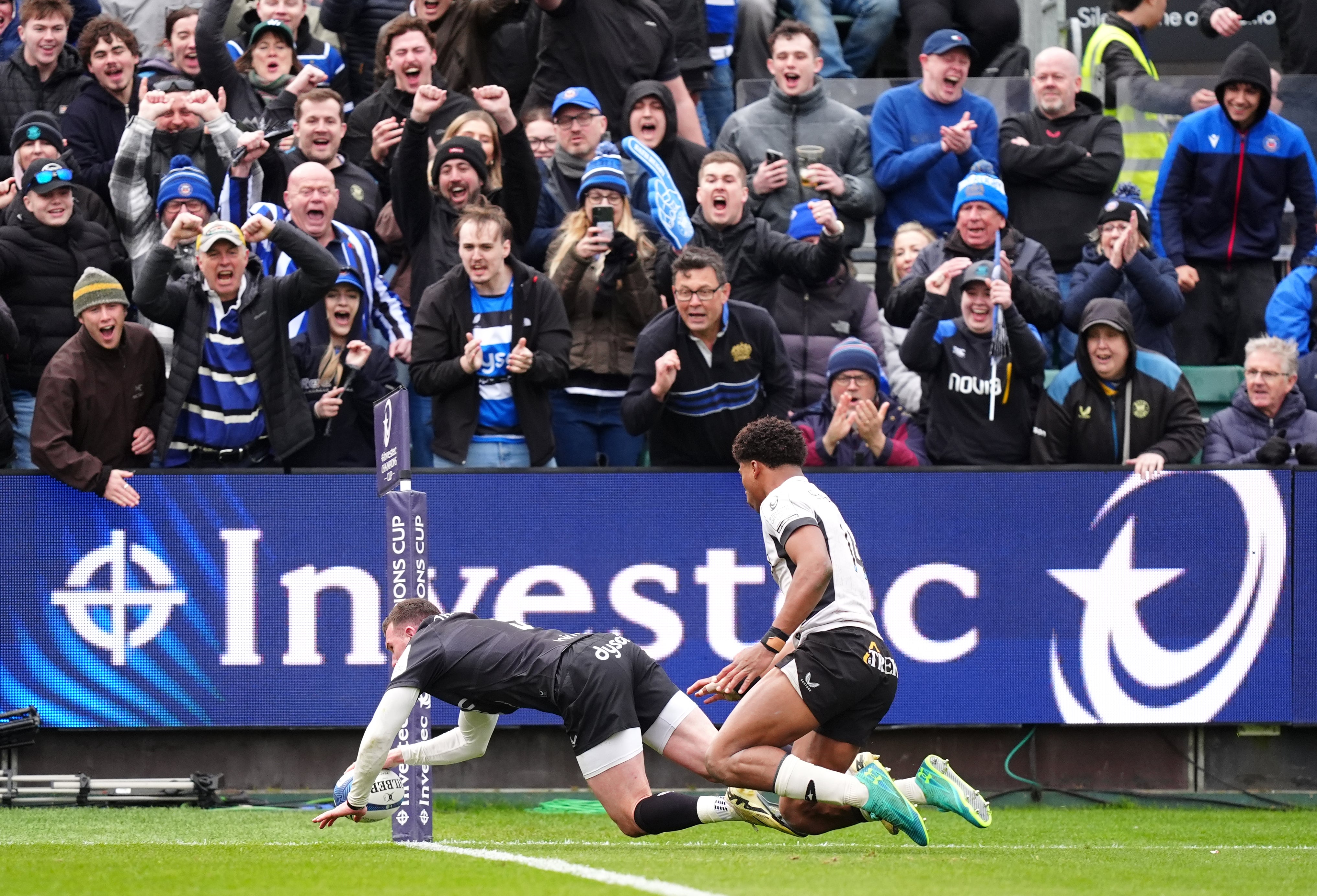 Ben Spencer scores a try for Bath (David Davies/PA)