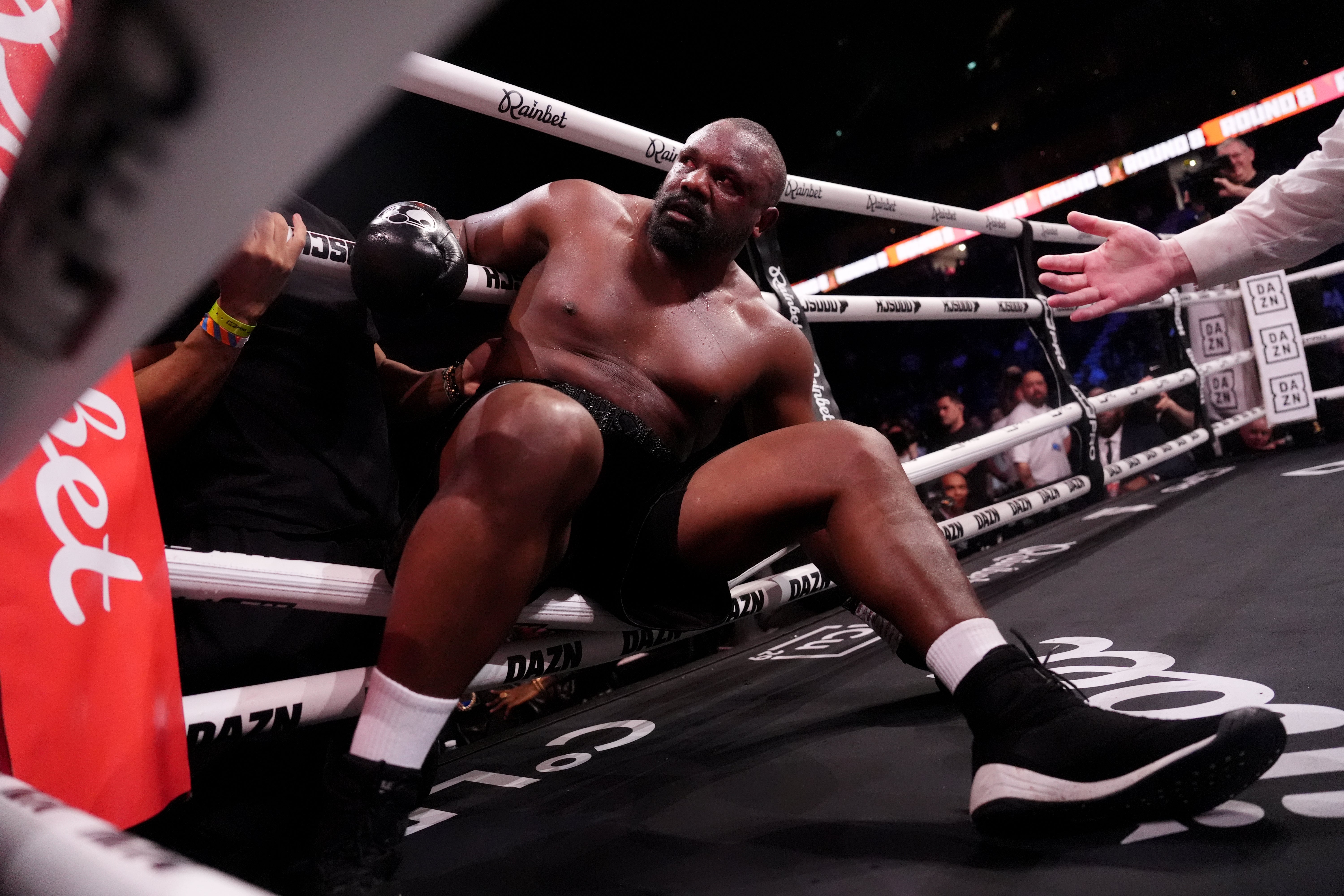 Chisora was knocked down in the eighth round (Adam DAvy/PA)