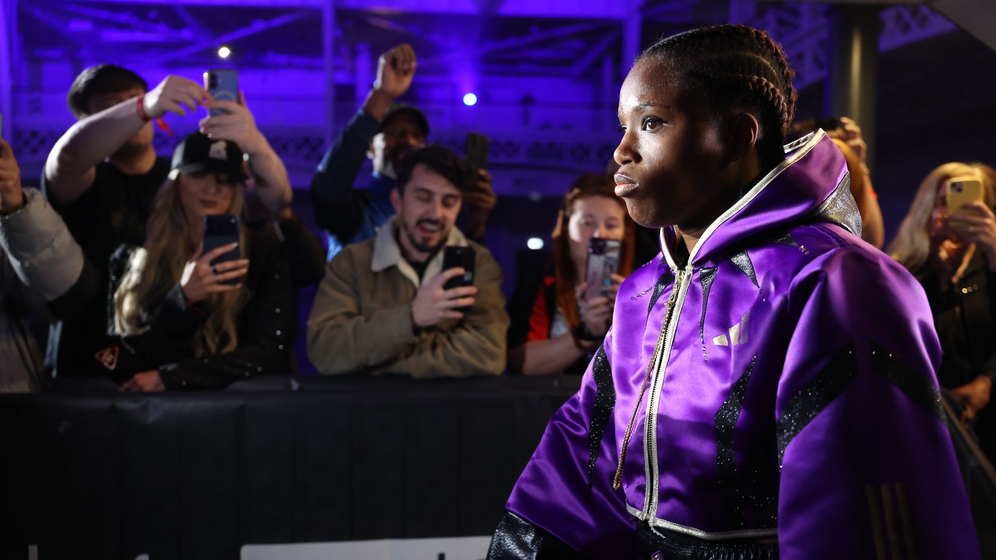 Dubois making her way to the ring at Olympia in London