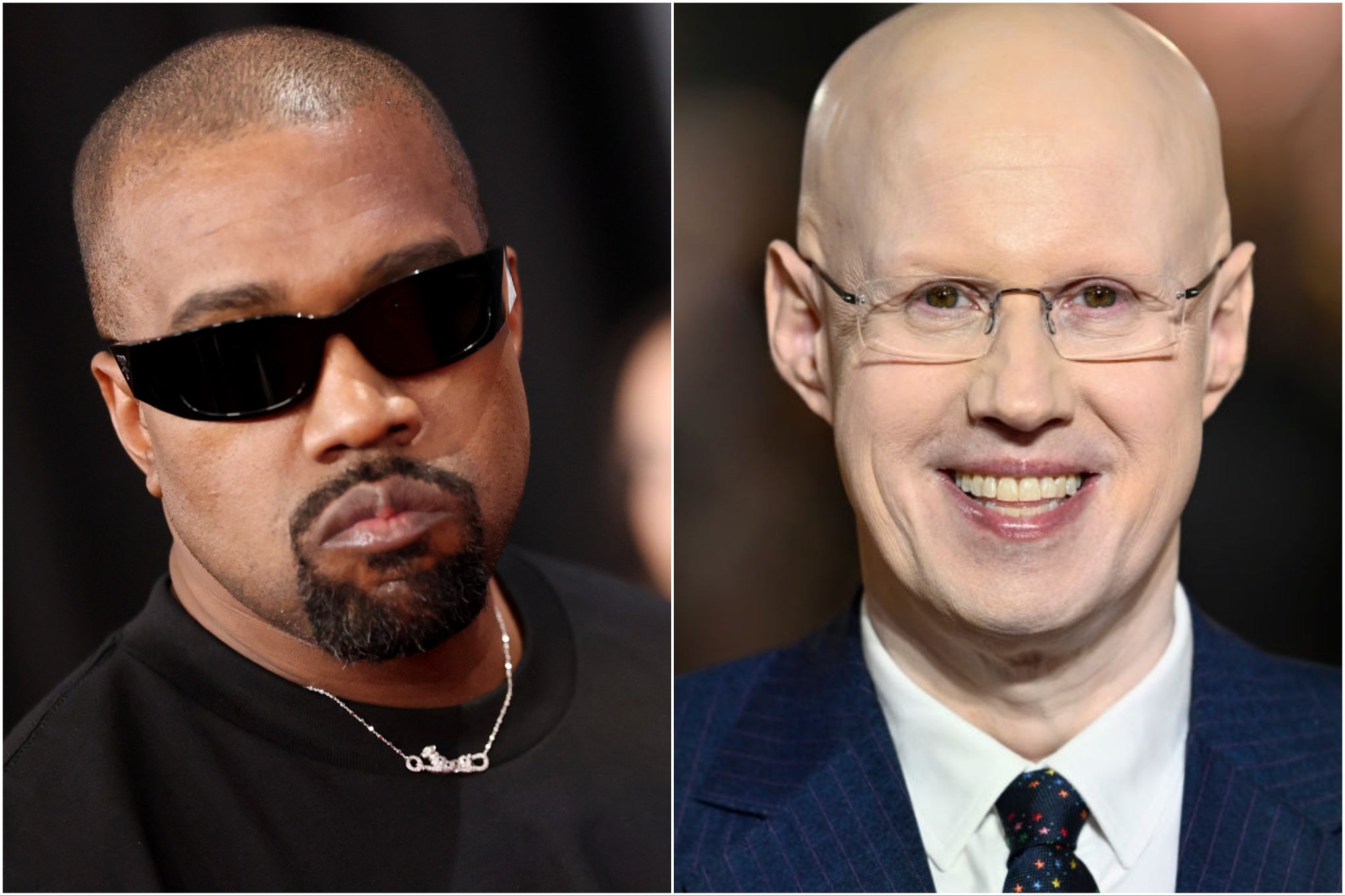 Kanye West and the comedian and actor Matt Lucas