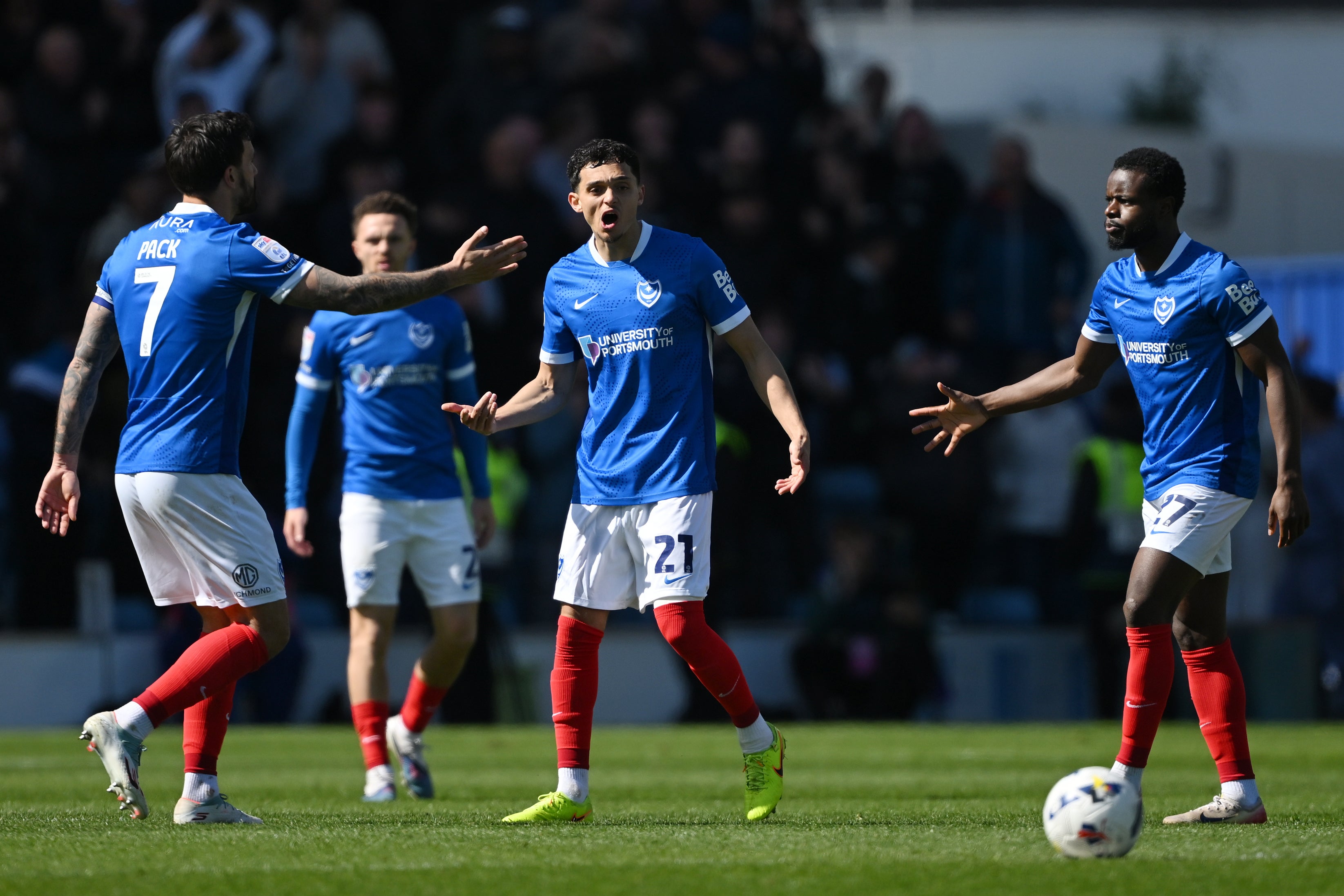 Andre Dozzell’s late equaliser saved Portsmouth a point