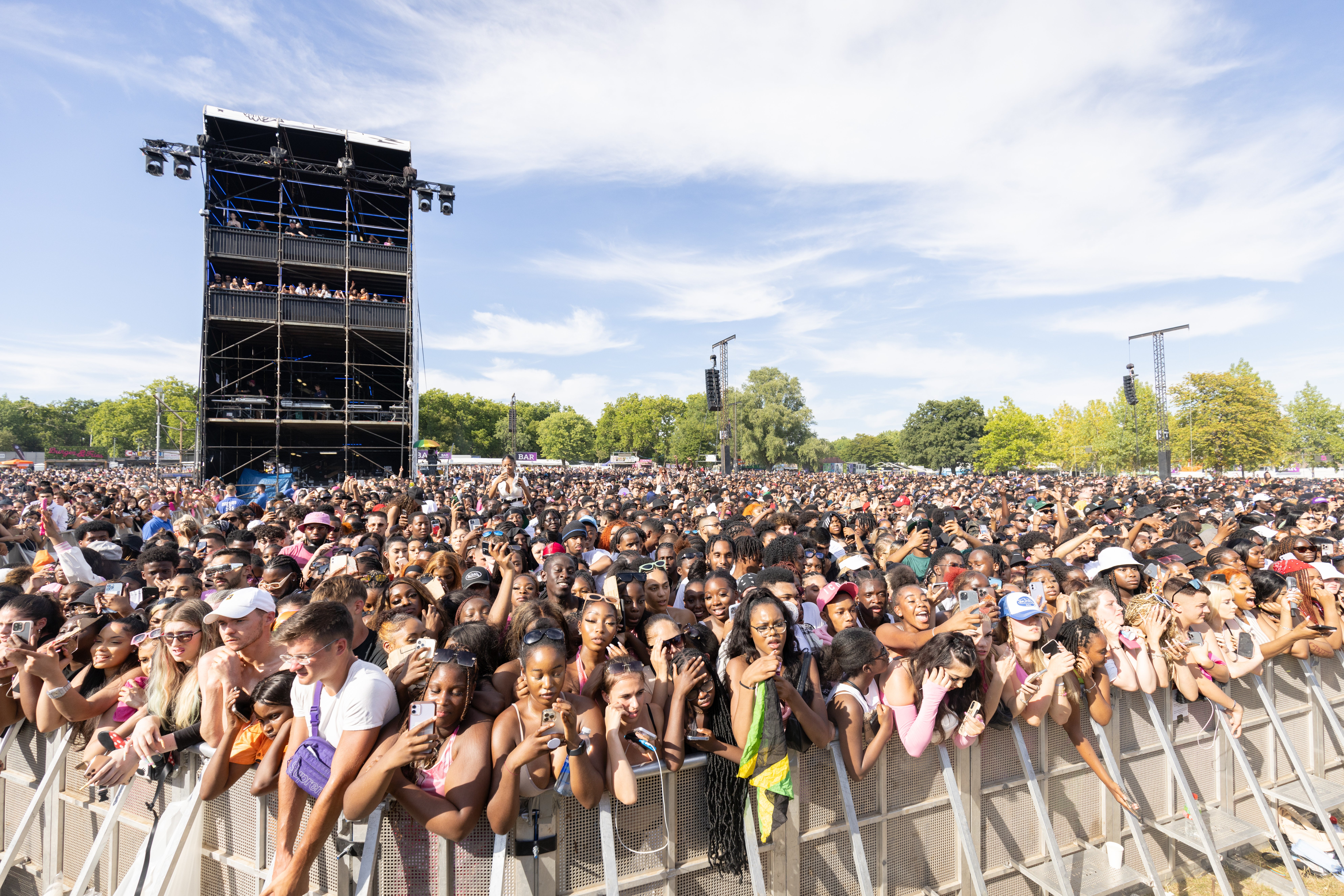 A crowd enjoys a previous Wireless Festival at Finsbury Park in London