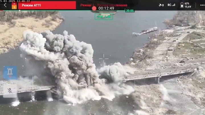 British drones help Ukrainian forces destroy Russian-held bridge over Dnipro in landmark operation