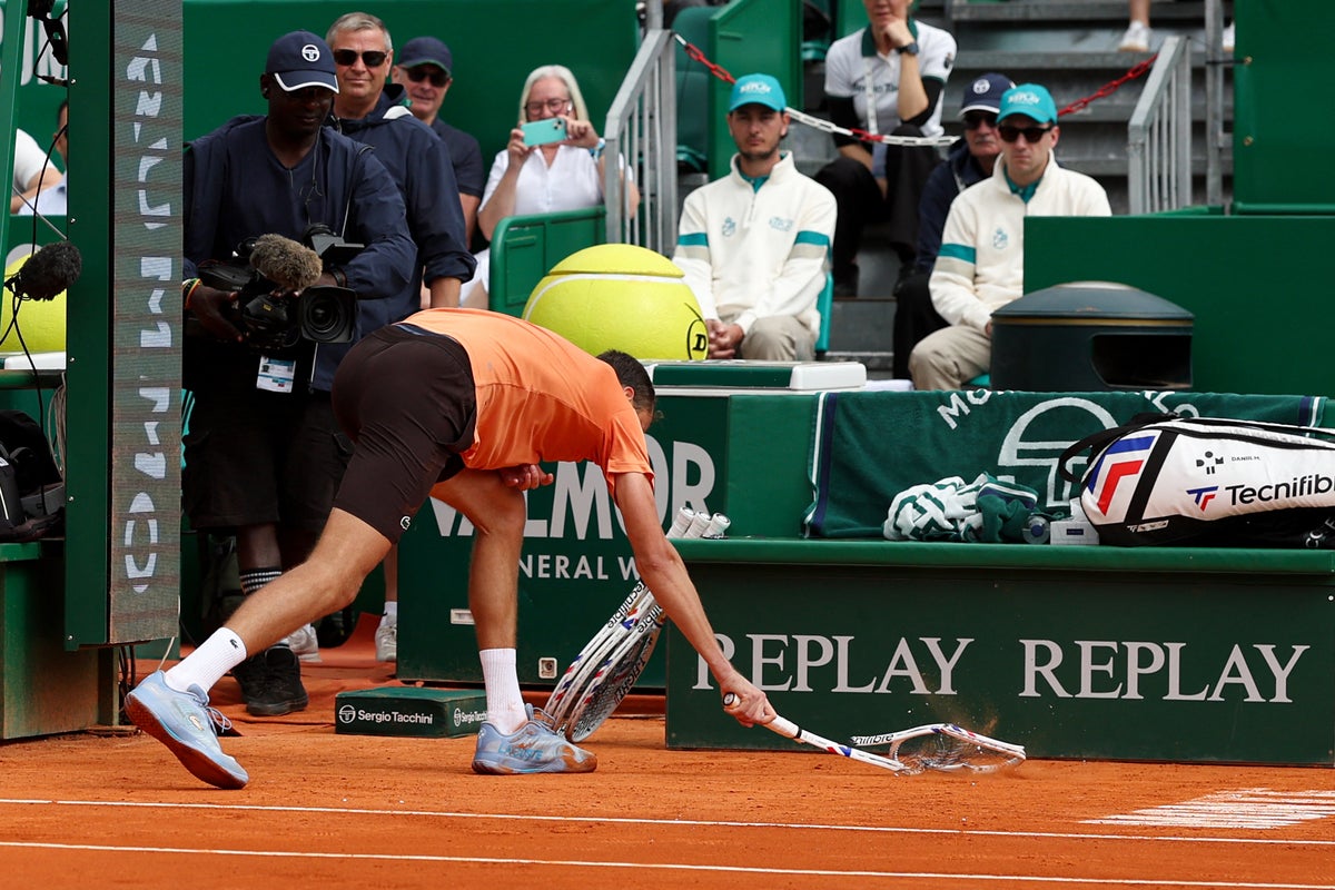 Russian star Daniil Medvedev suffers meltdown during humiliating Monte Carlo defeat