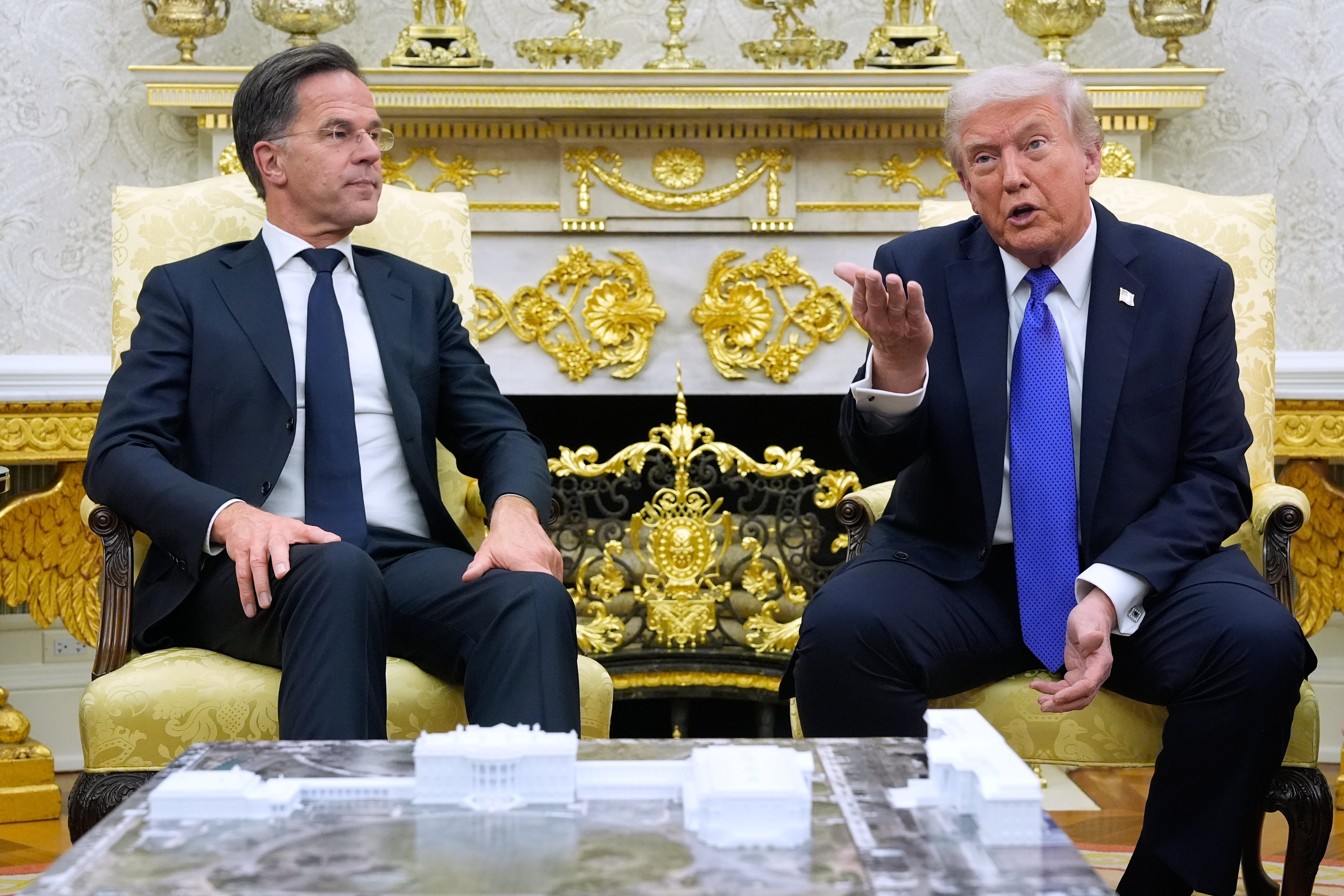 President Donald Trump last met with NATO Secretary General Mark Rutte in October. White House Press Secretary Karoline Leavitt said their meeting Wednesday would be a ‘very frank and candid conversation’