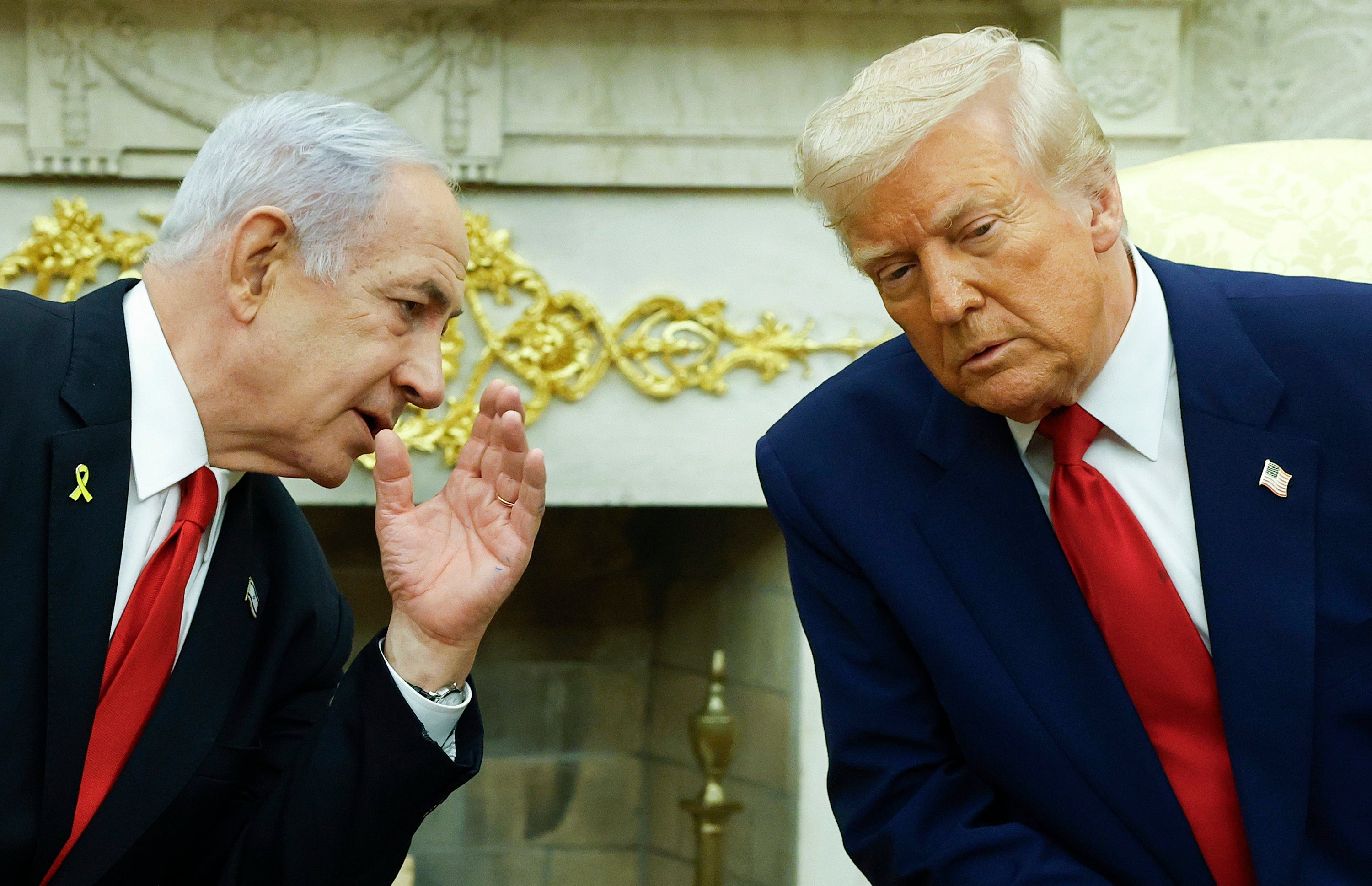 ‘The fault lies ultimately with our leaders who are going along with this,’ Carlson said, an attack on President Donald Trump for allowing himself to be influenced by Israeli PM Benjamin Netanyahu
