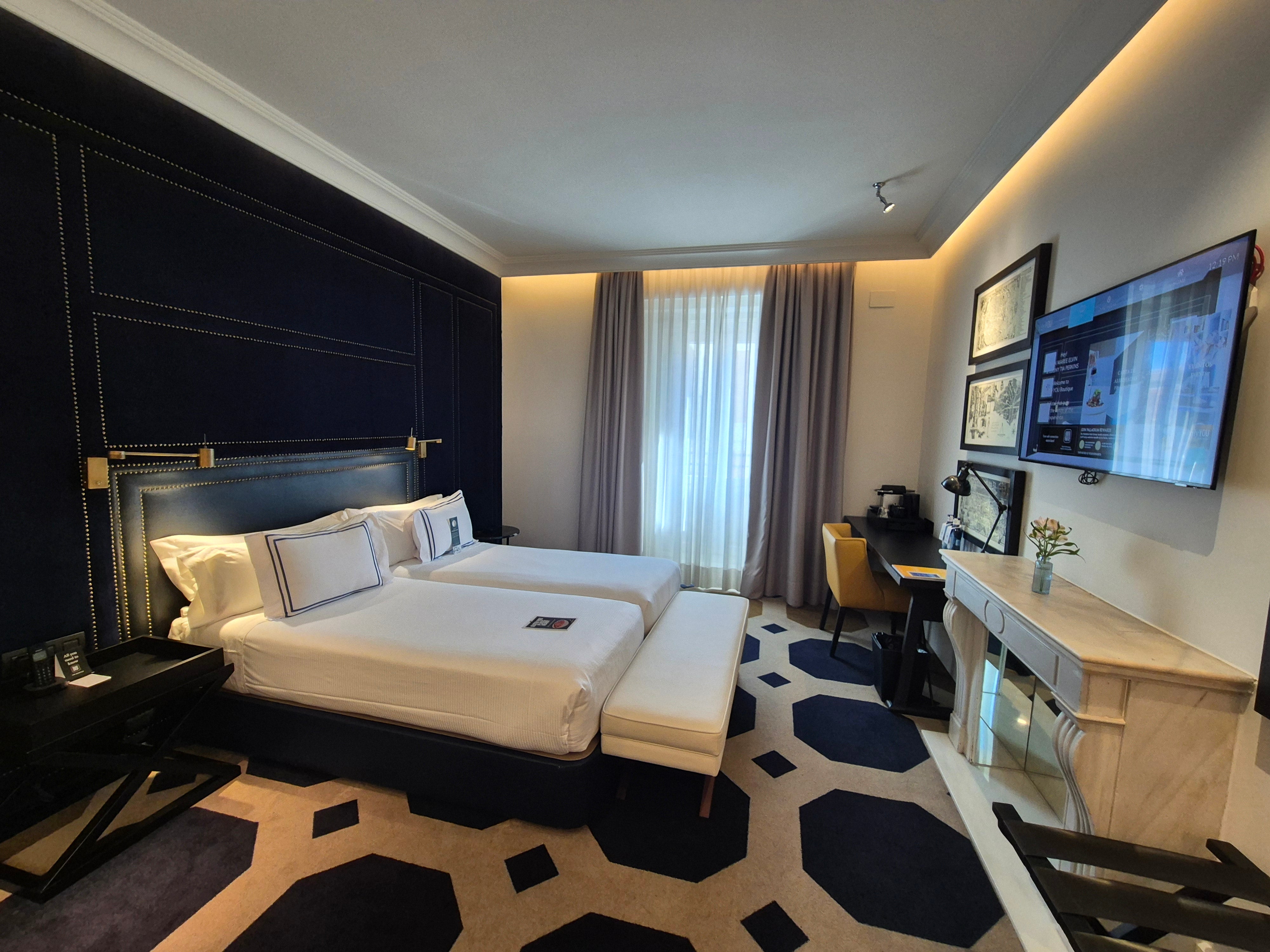 The Only YOU Boutique Hotel in Madrid had a gorgeous bedroom with a city balcony