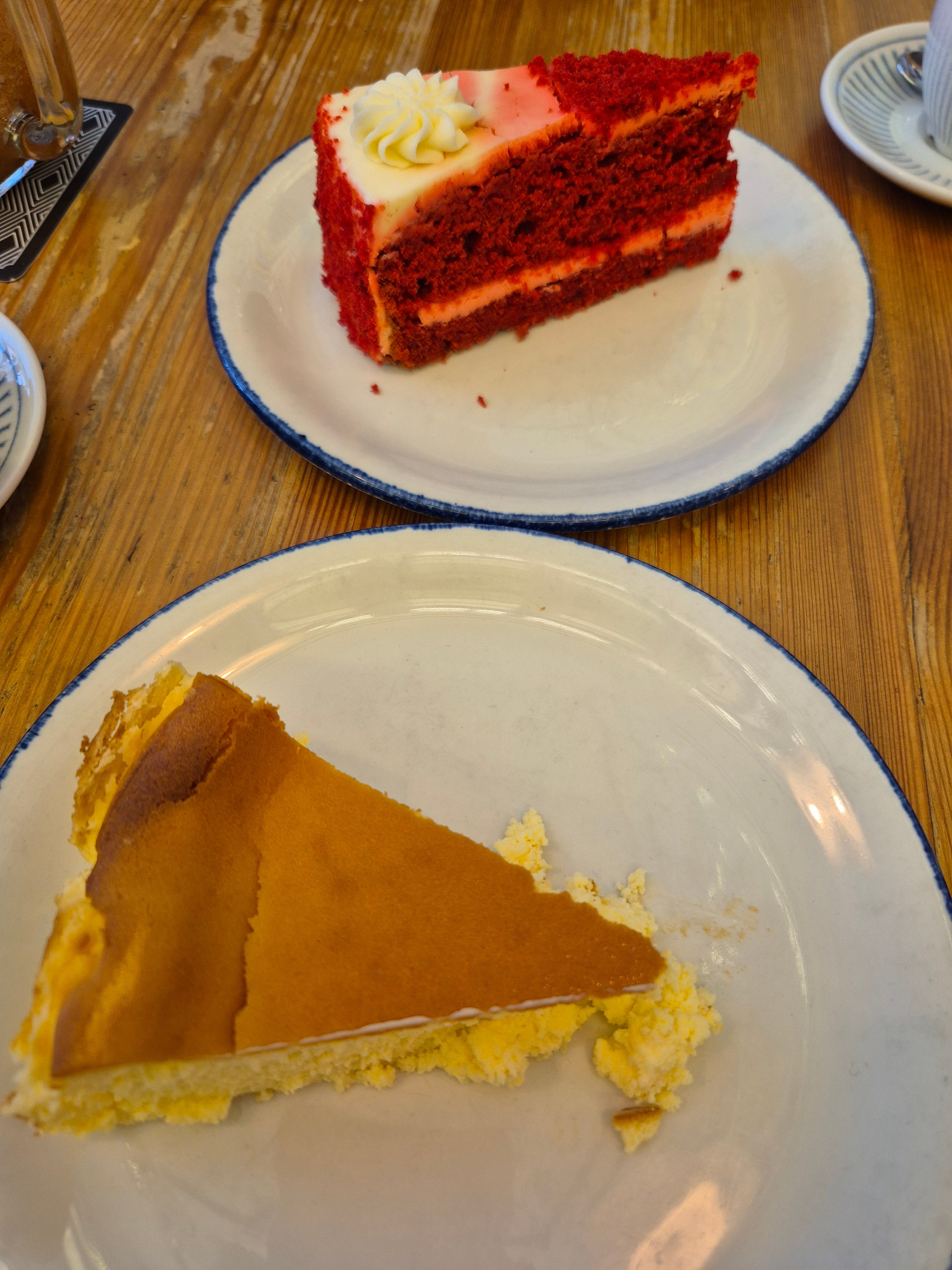 The red velvet cake and basque cheesecake at Celicioso were to die for