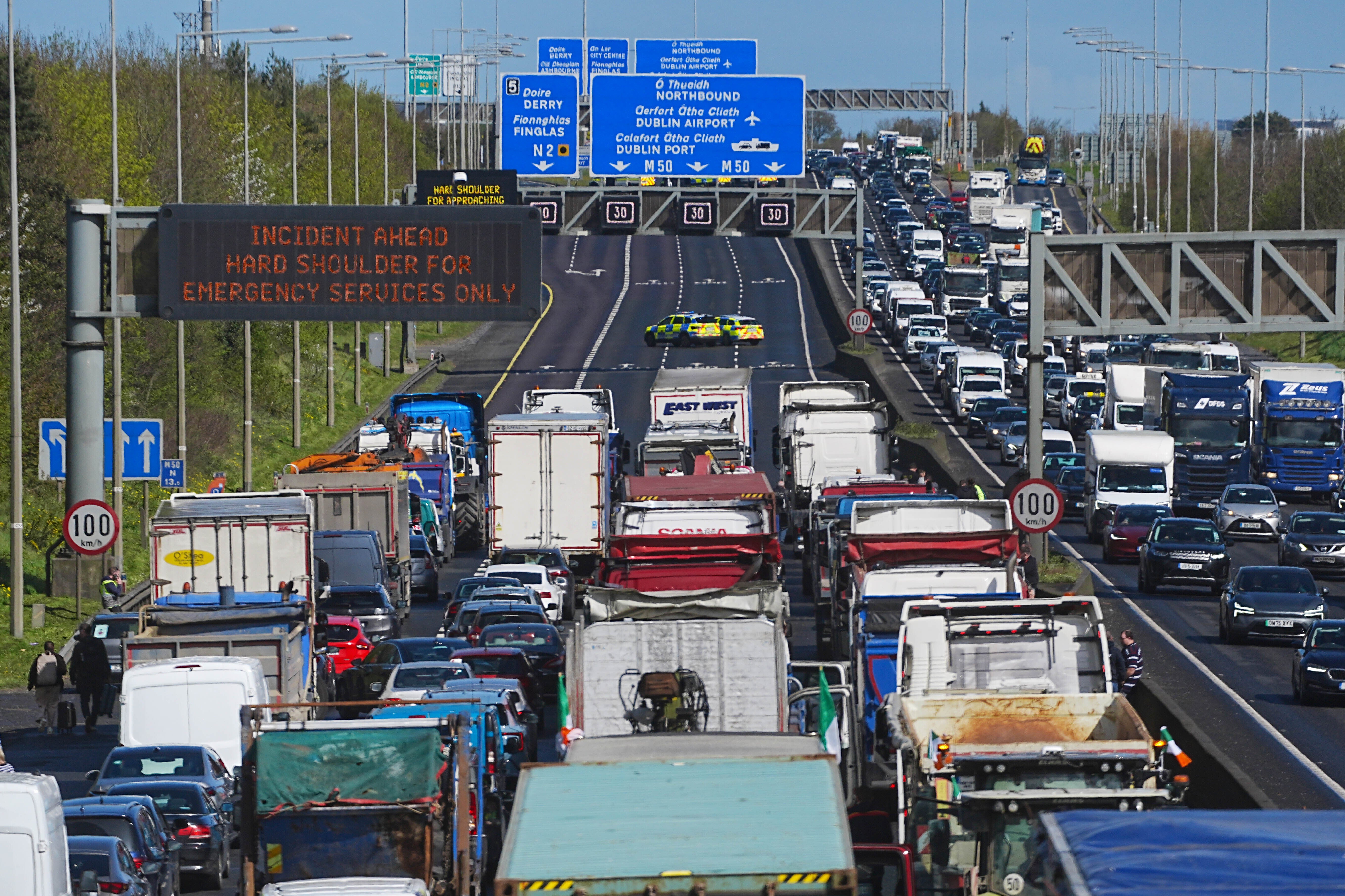 Heavy traffic on Dublin’s M50 (Brian Lawless/PA)