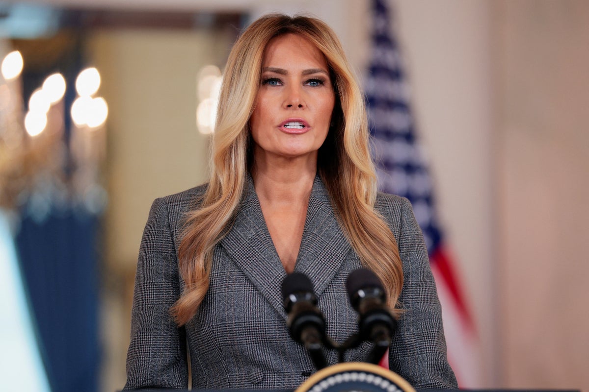 https://static.independent.co.uk/2026/04/09/18/11/U-S--first-lady-Melania-Trump-delivers-remarks-in-the-Grand-Foyer-of-the-White-House-in-Washington-v.jpeg?width=1200&height=800&crop=1200:800