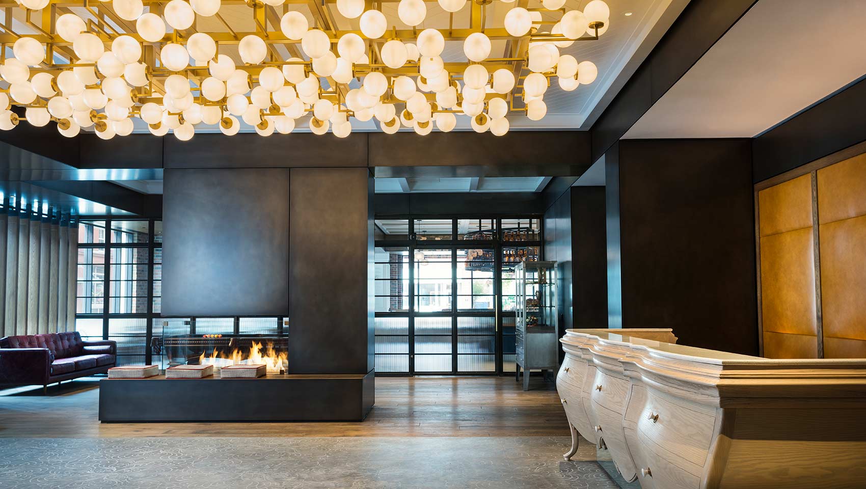 The Kimpton Journeyman Hotel is an upscale option in the Historic Third Ward neighborhood