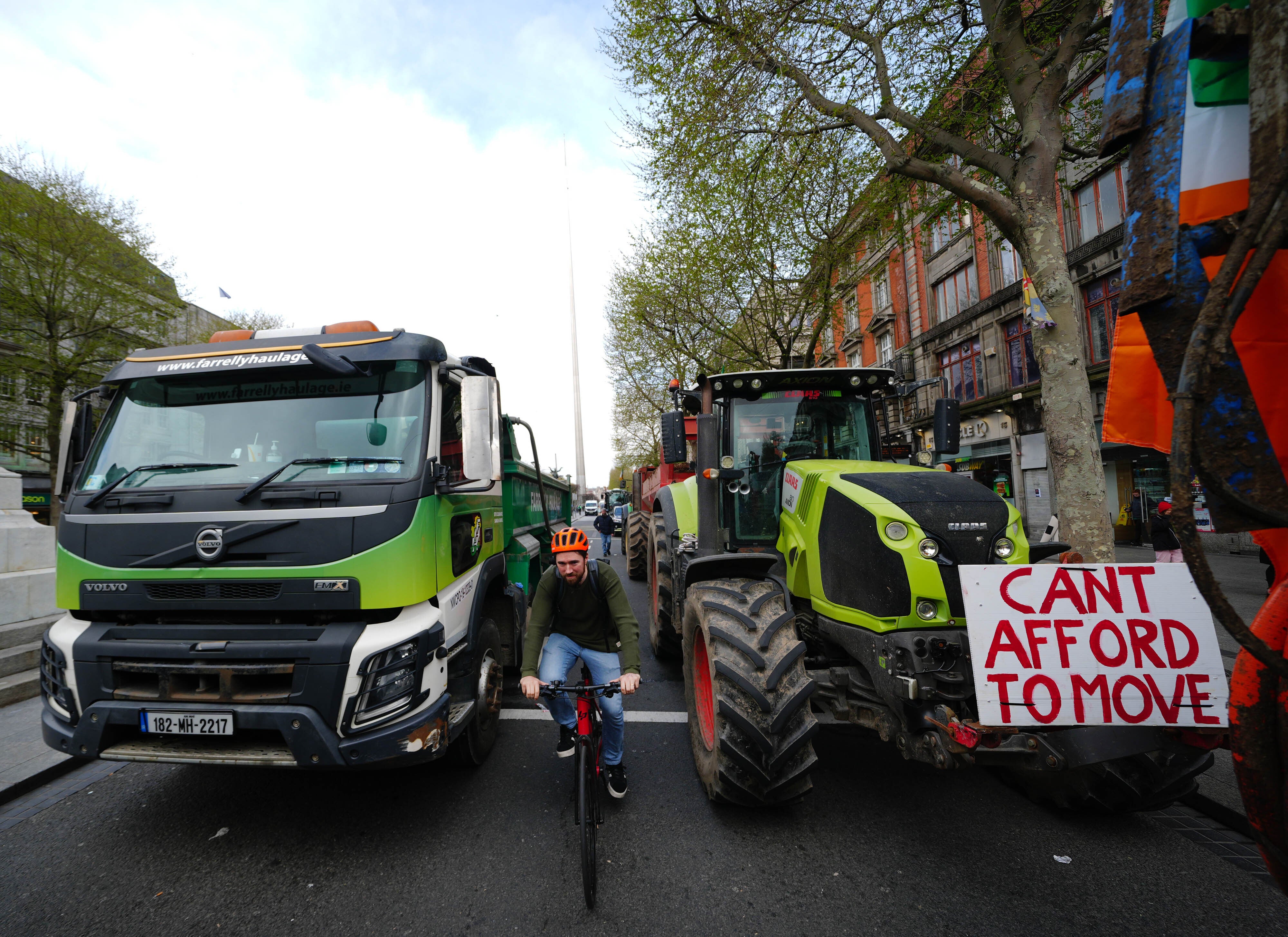 Vehicles parked on O’Connell Street in Dublin (Brian Lawless/PA)