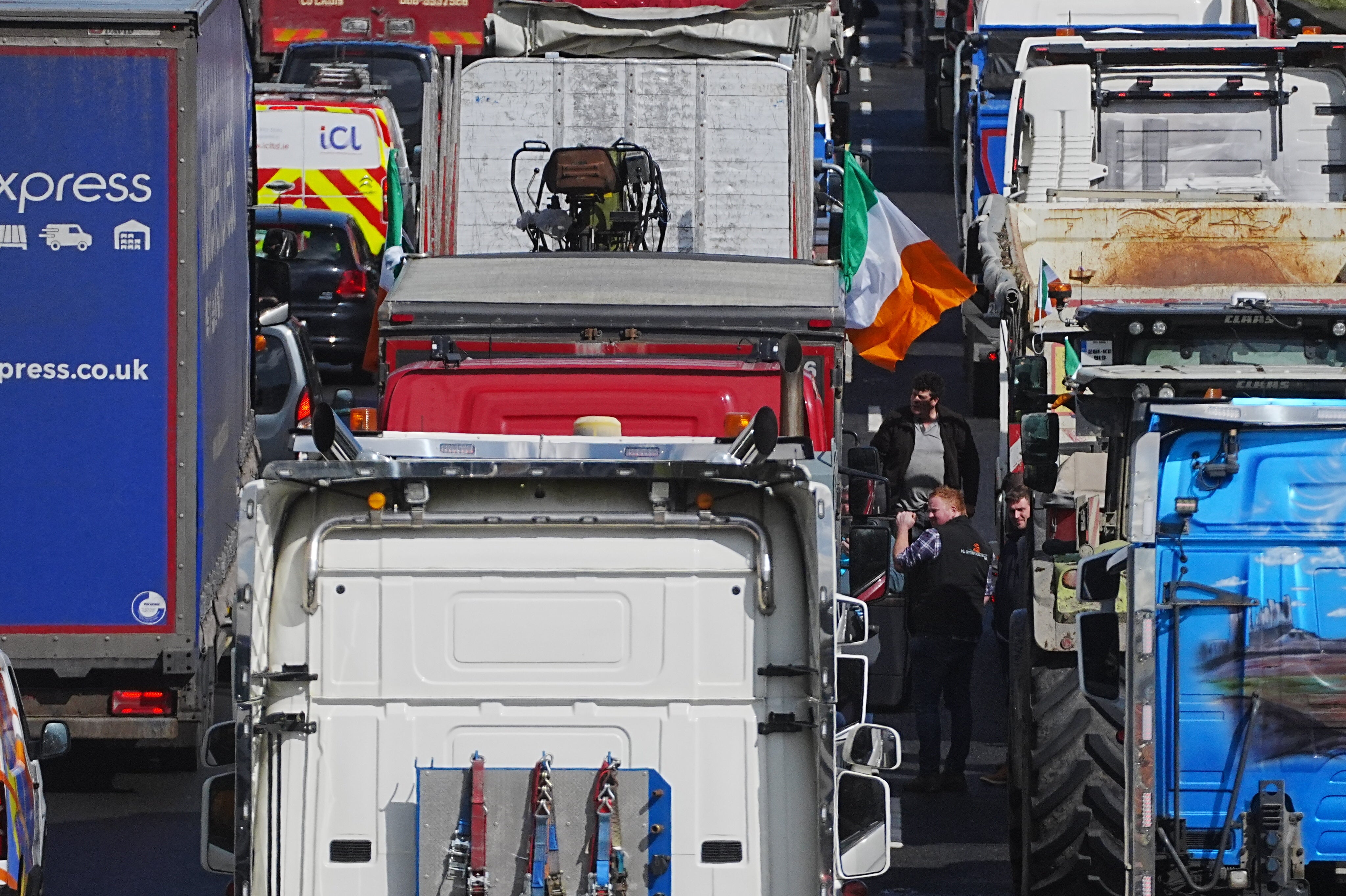 Vehicles on the M50 Northbound (Brian Lawless/PA)