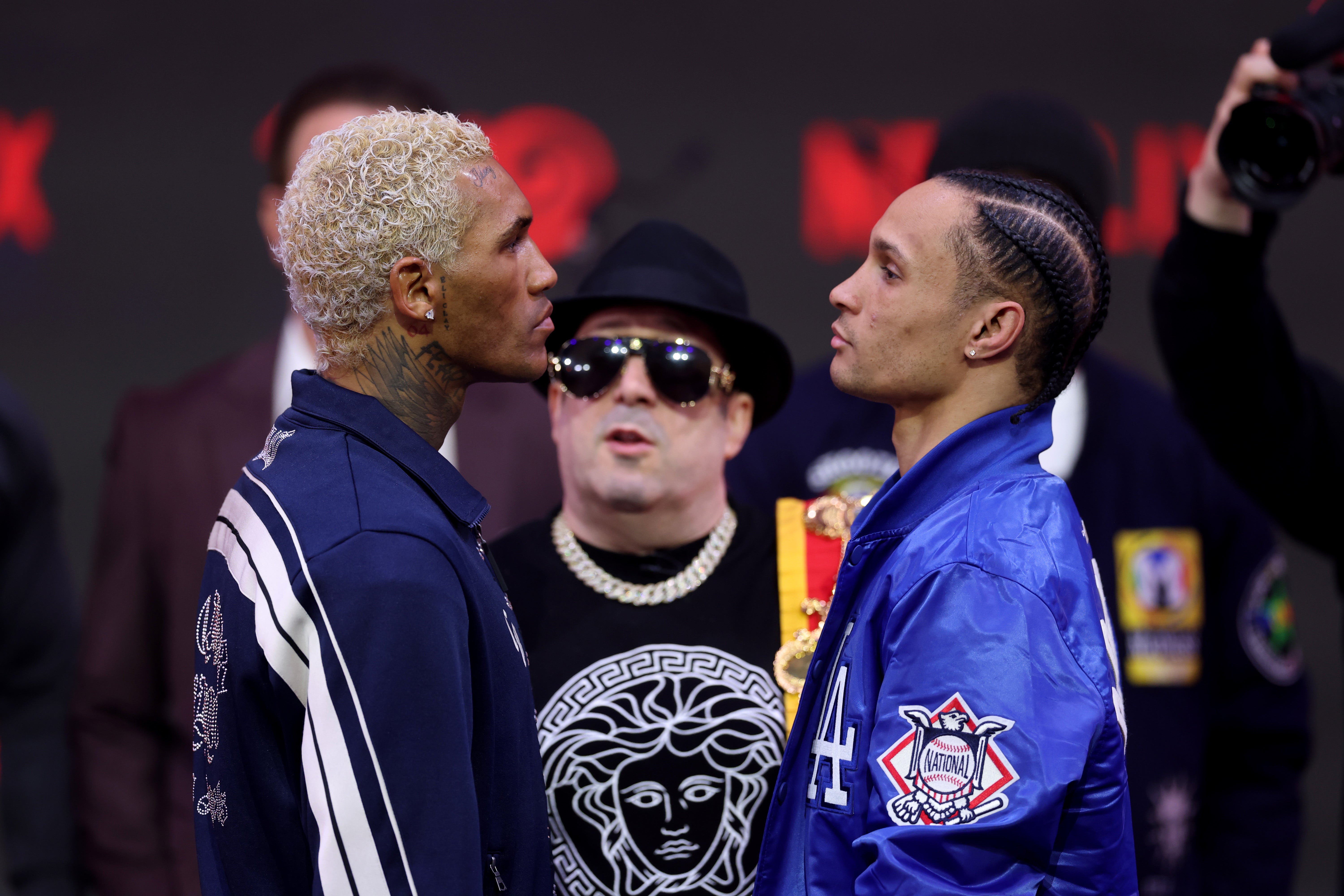 Conor Benn (left) and Regis Prograis facing off two days before their bout