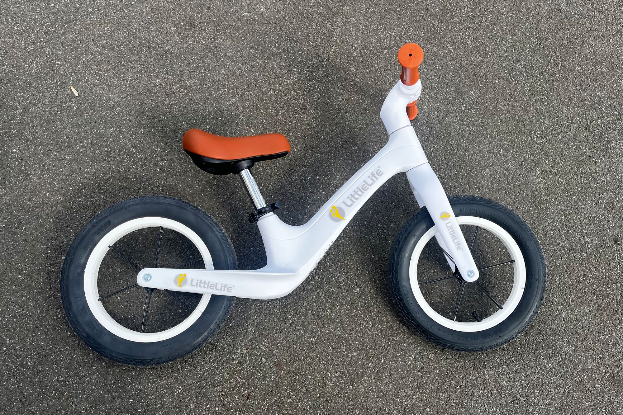 With the adjustable seat height, this will last longer than other balance bikes (Kat Storr/The Independent)