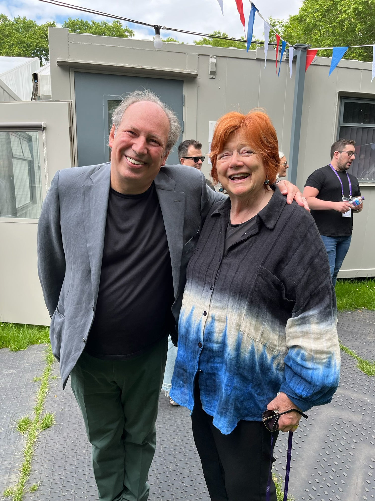 Hammond with acclaimed composer Hans Zimmer at the Queen's Platinum Jubilee Party at the Palace
