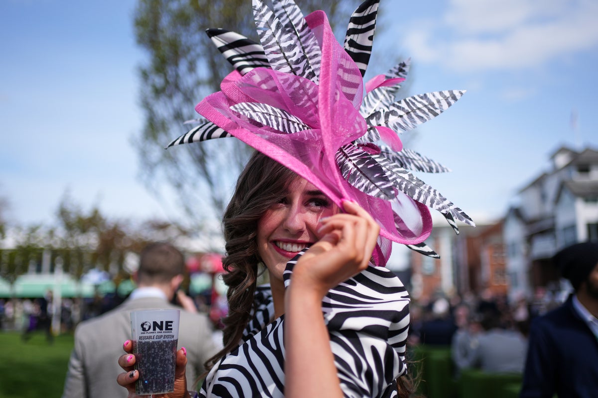 Florals and bright colours on show at Aintree’s Ladies Day