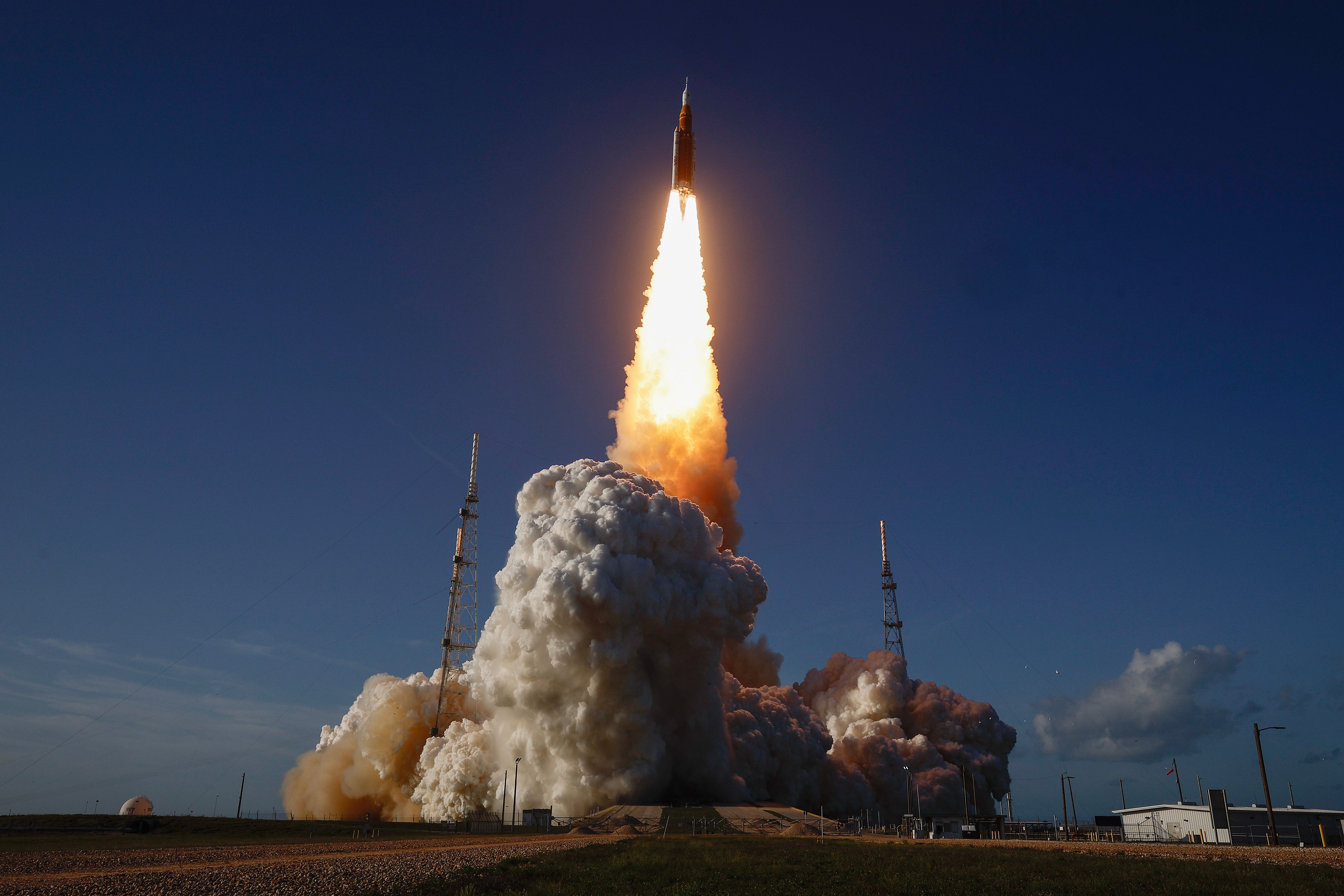 NASA's 322-foot-tall Artemis II Space Launch System rocket and Orion spacecraft lift off Florida’s Kennedy Space Center last week in Cape Canaveral. The launch went off without a hitch