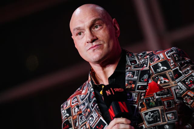 Tyson Fury (pictured) was paid a visit by amateur boxer Noah Price after he got engaged to daughter Venezuela in September (Bradley Collyer/PA)