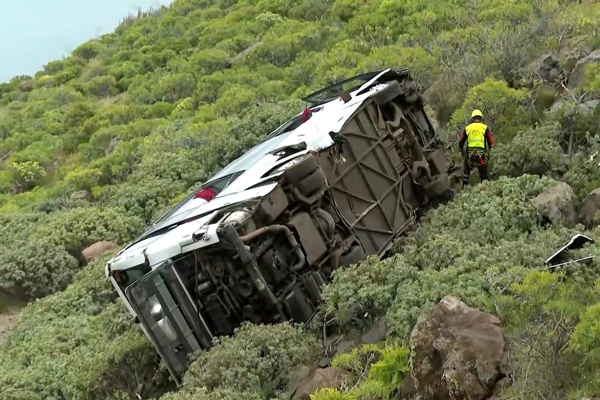 Canary Islands bus crash latest: British pensioner, 77, dies and 27 injured after tourist bus plunges into ravine
