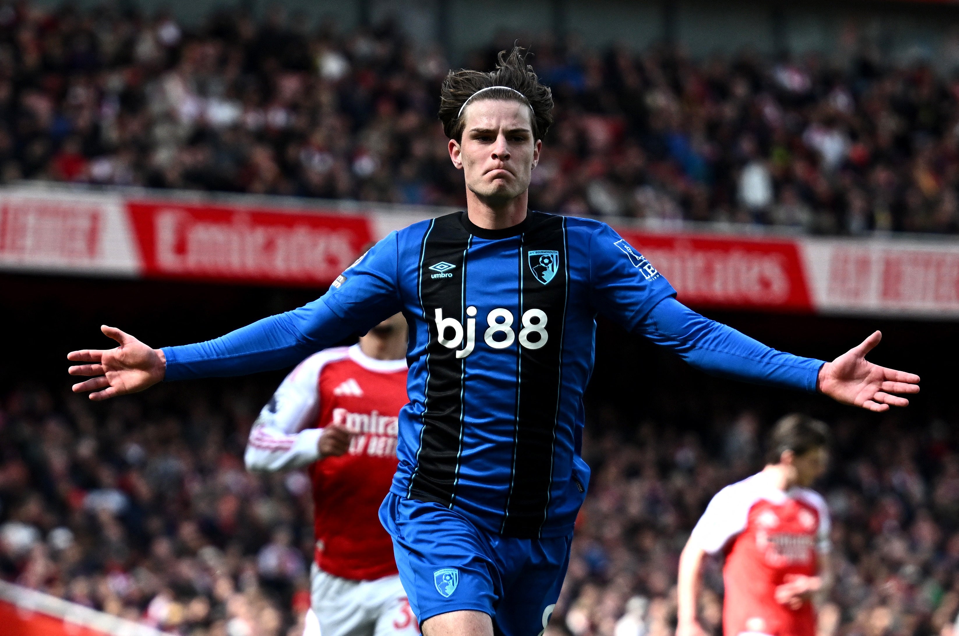 Bournemouth's Alex Scott celebrates the winning goal