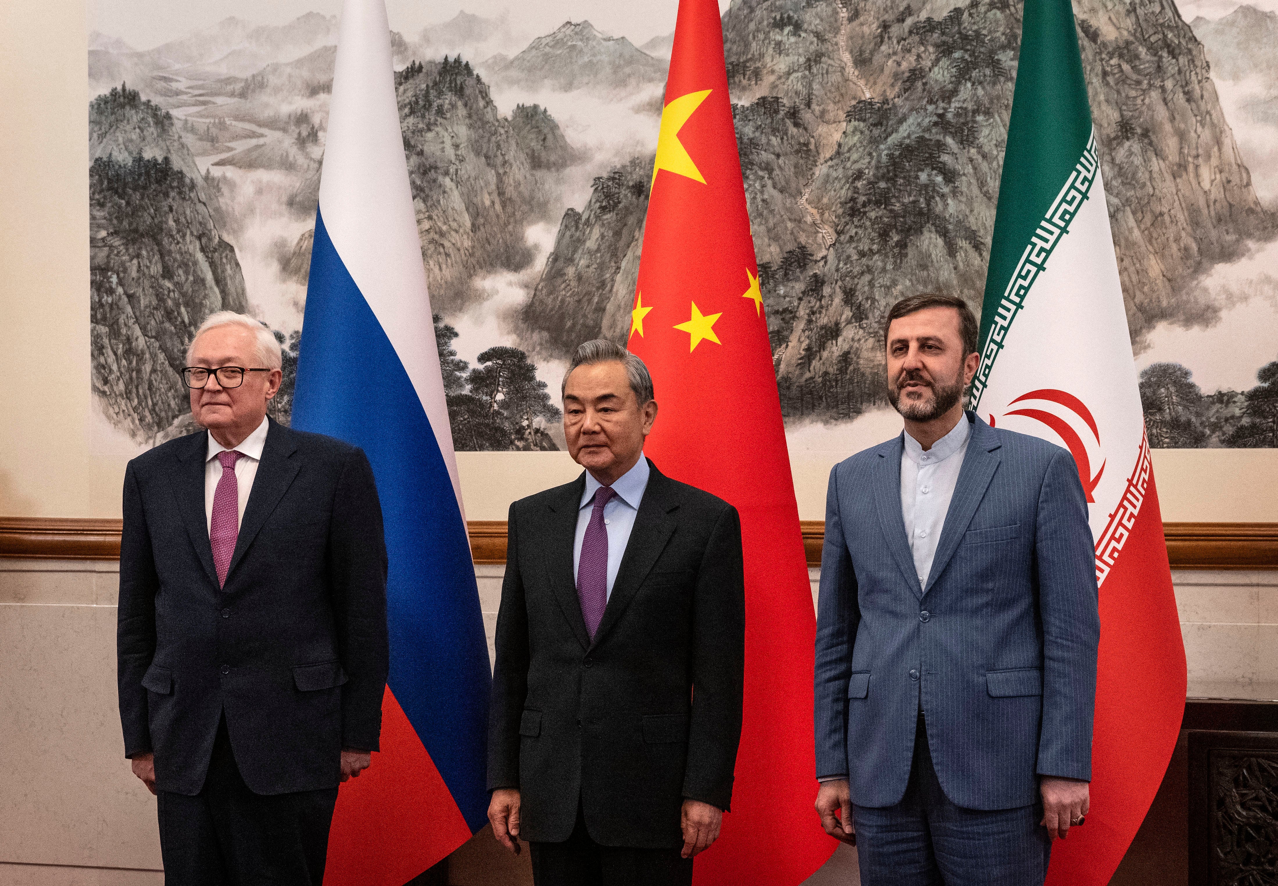 Last year, China's foreign minister met with Russia's and Iran's deputy foreign ministers to discuss sanctions relief on Iran