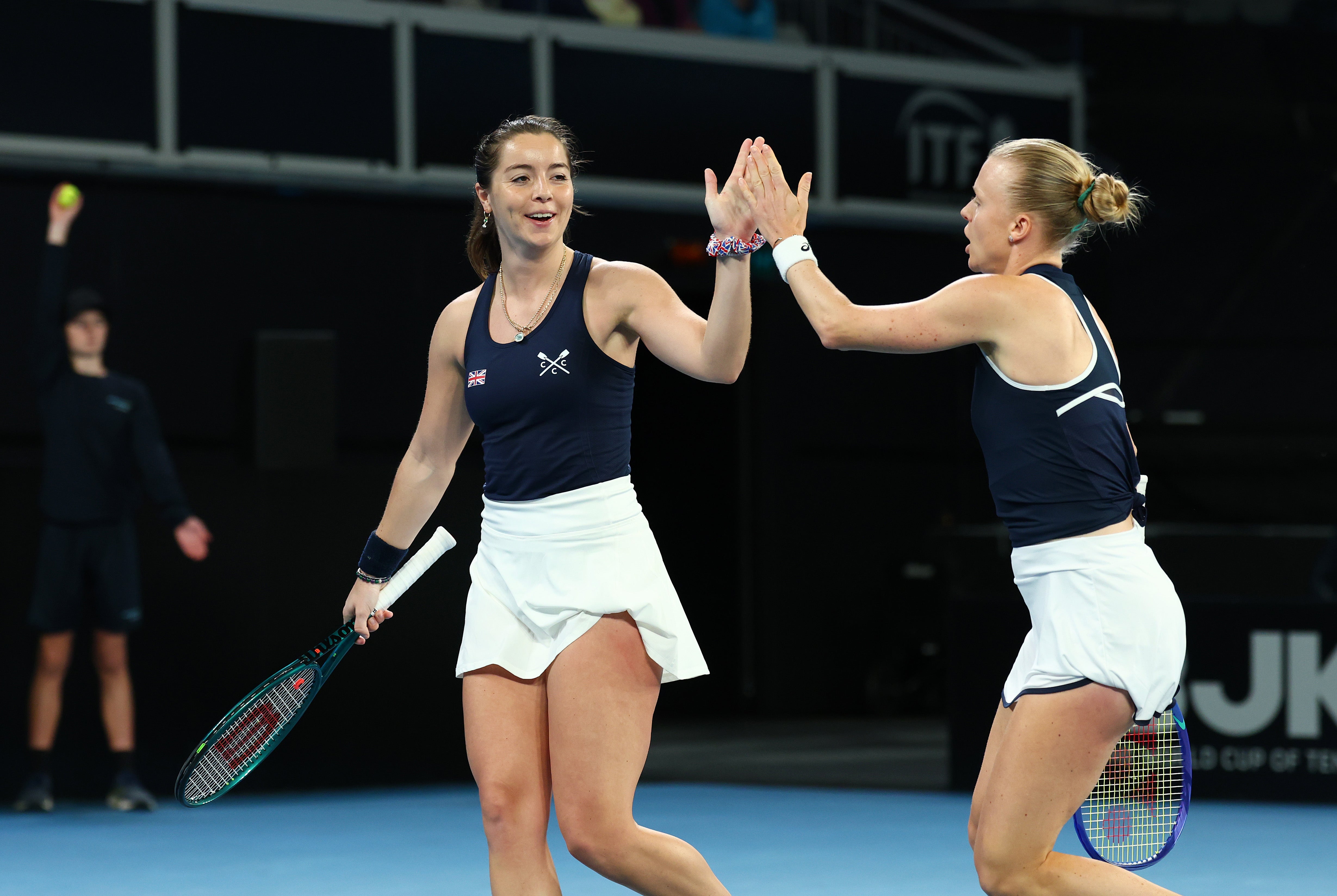 Jodie Burrage and Harriet Dart got the job done in the doubles
