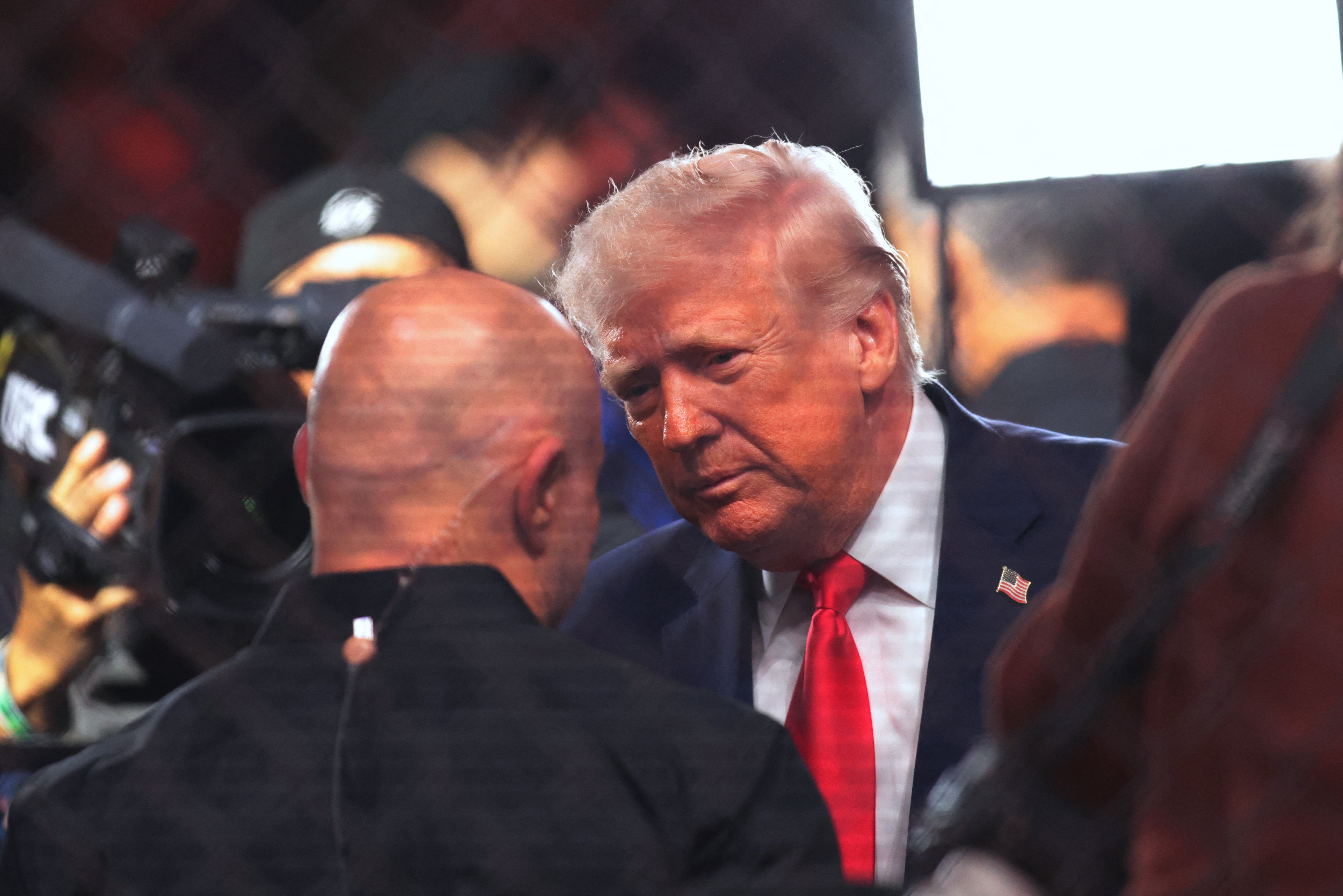 Trump’s high-profile appearance followed an advertisement posted earlier on his Truth Social account, which appeared to promote a 