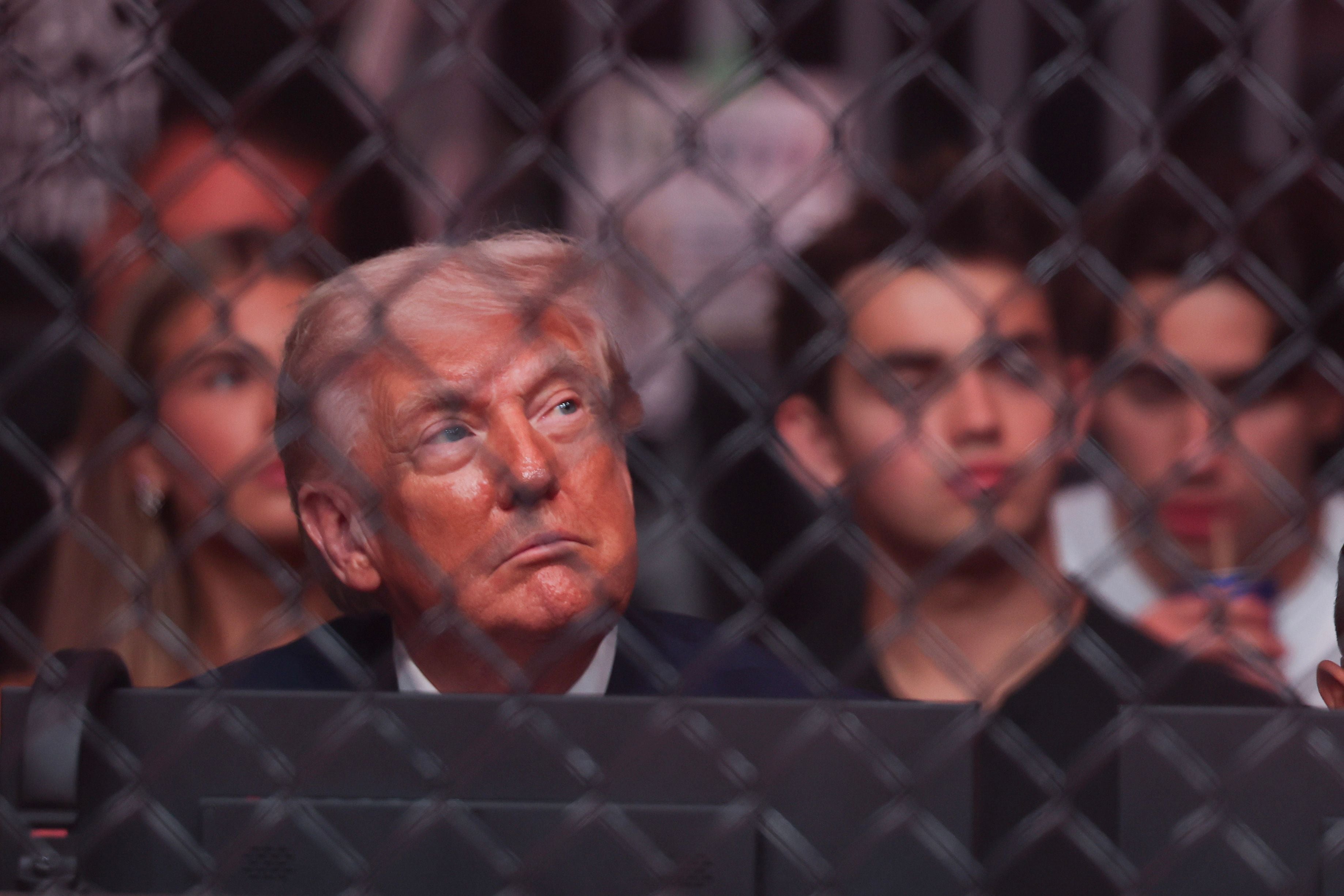 Trump was joined by several allies at UFC 327, including his daughters, Ivanka Trump and Tiffany Trump, his son Donald Trump Jr., and administration officials Marco Rubio, Sergio Gor and Dan Scavino