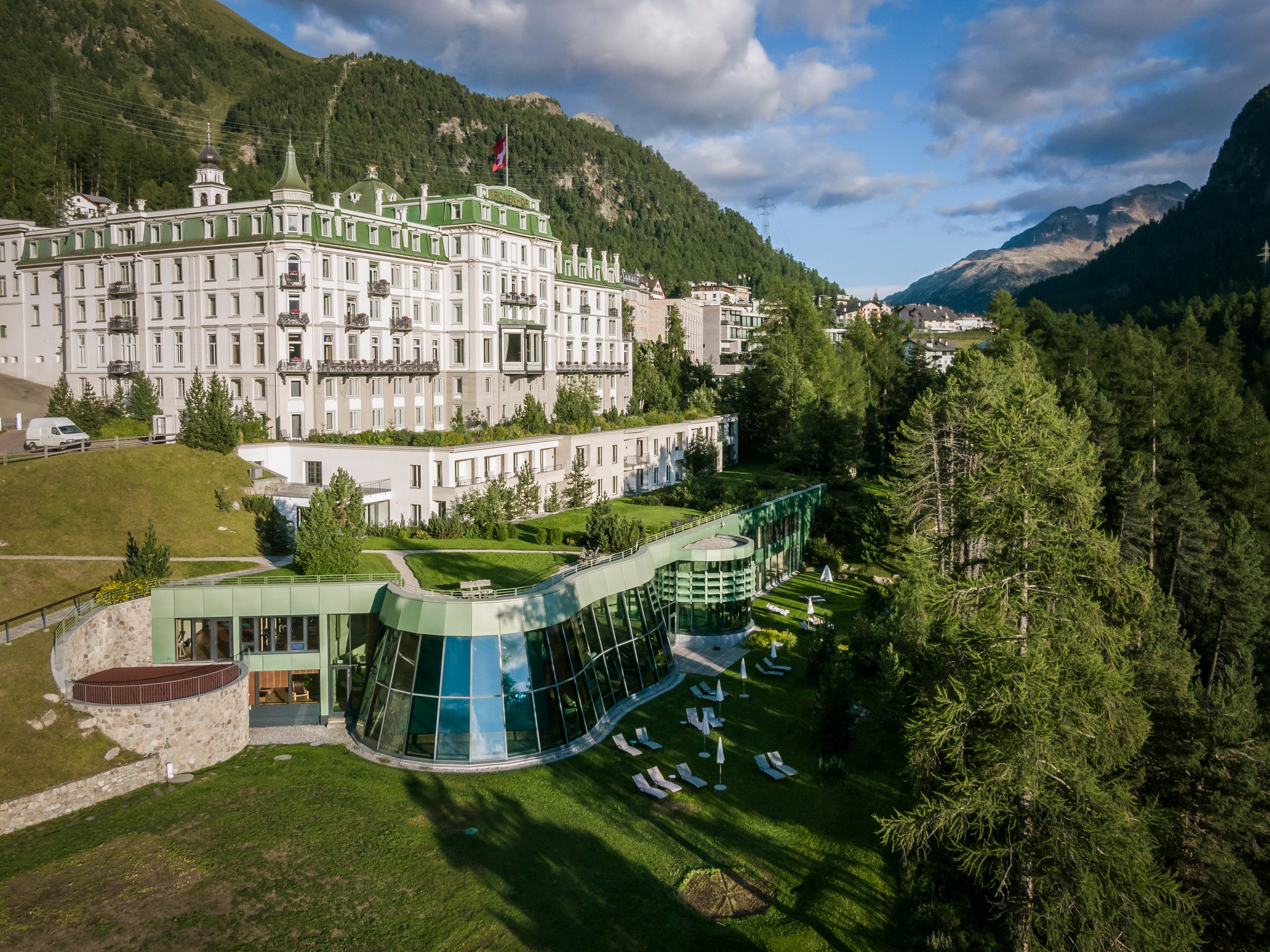 Nestled in the picturesque Engadin Valley, Grand Hotel Kronenhof is in a sweet spot for hiking in the summer and skiing in the winter