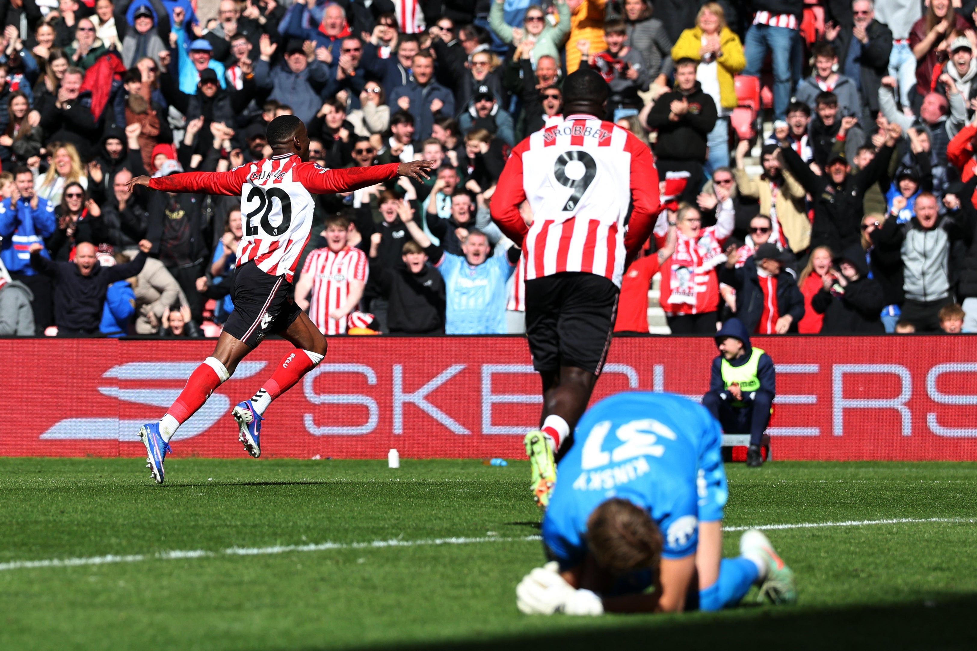 Sunderland led through a deflected Nordi Mukiele strike