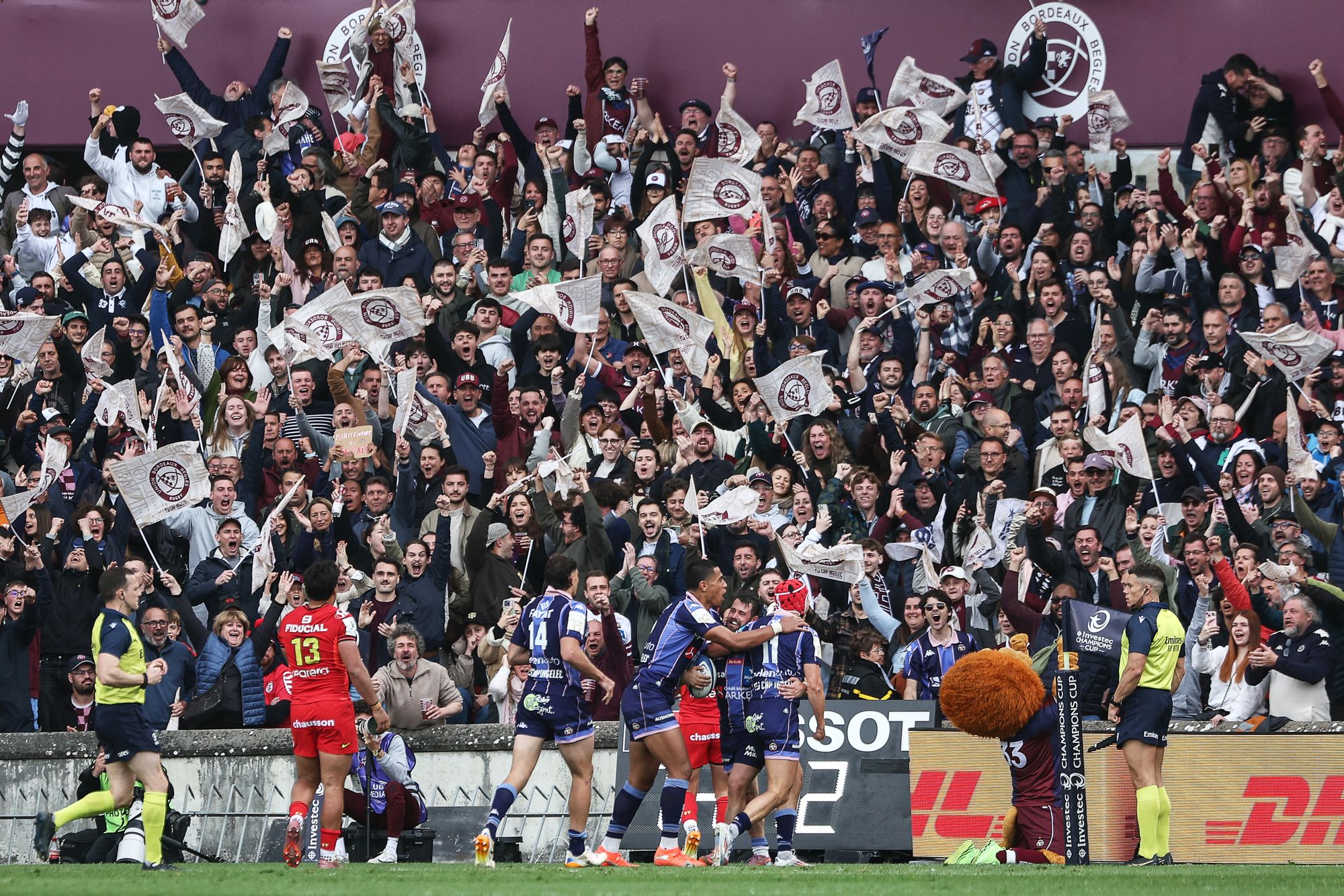 Bordeaux Begles were roared on at a jumping Stade Chaban-Delmas
