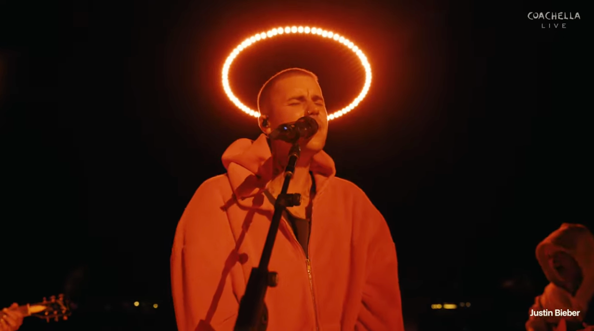 Justin Bieber performed on the main stage at Coachella