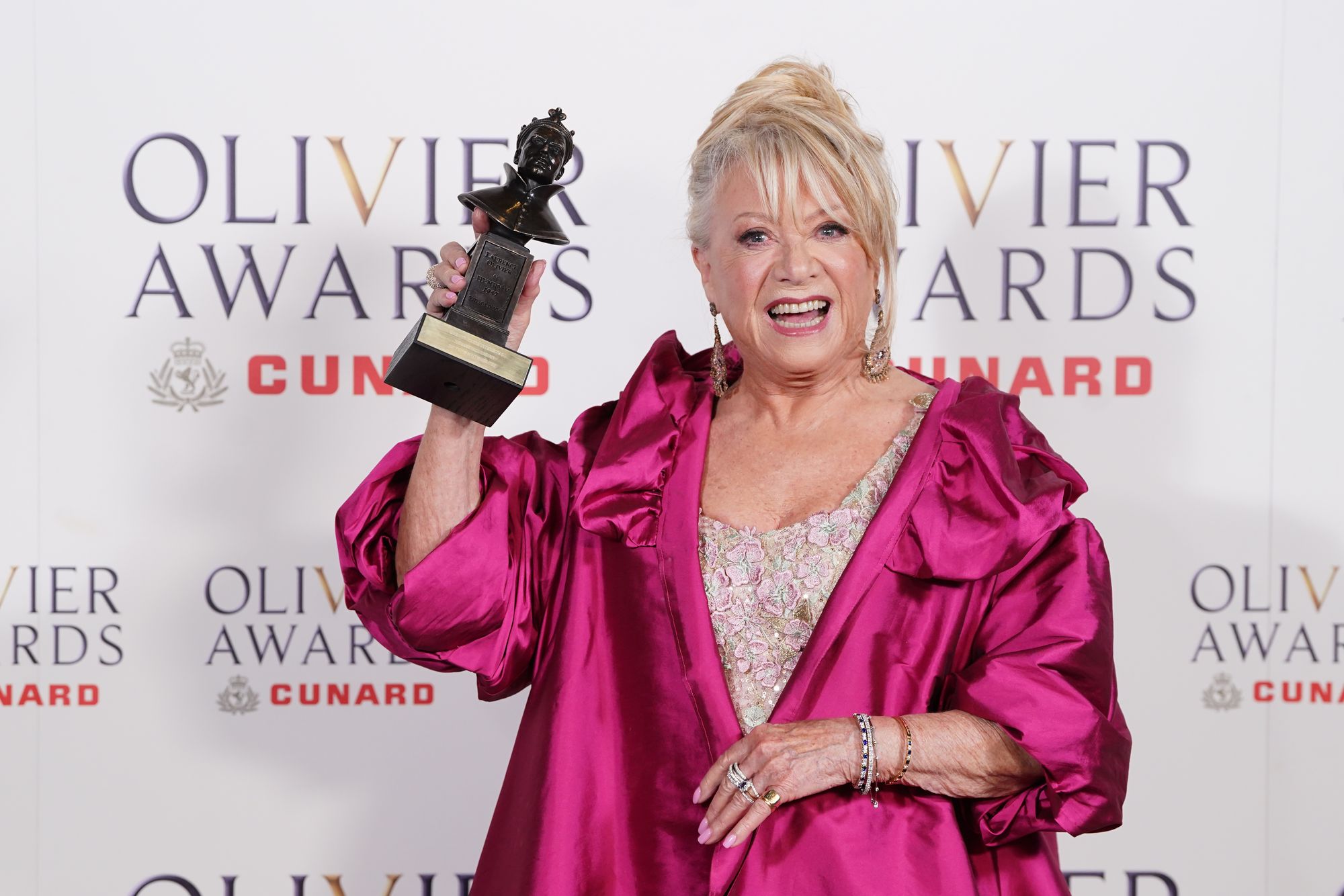 Paige with her Oliviers special award (Ian West/PA Wire)